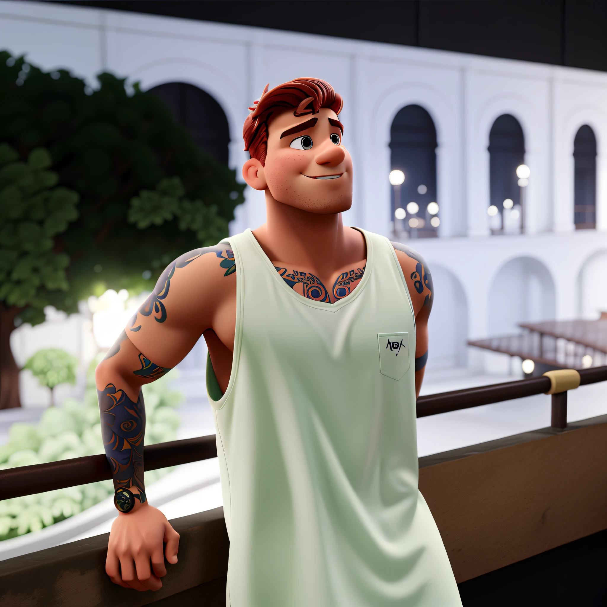 Um homem moreno estilo disney pixar, alta qualidade, melhor qualidade