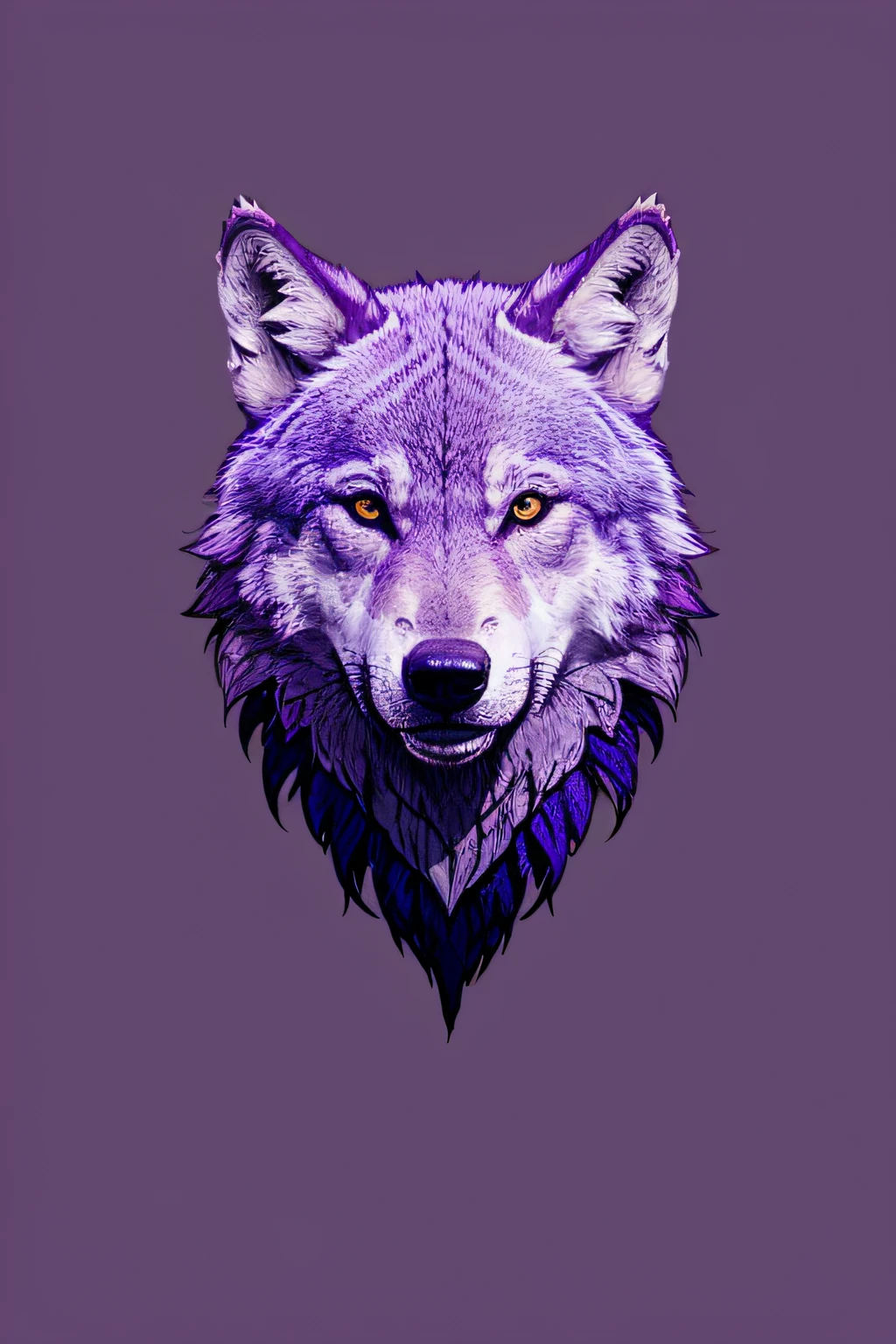 logo wolf+color purple