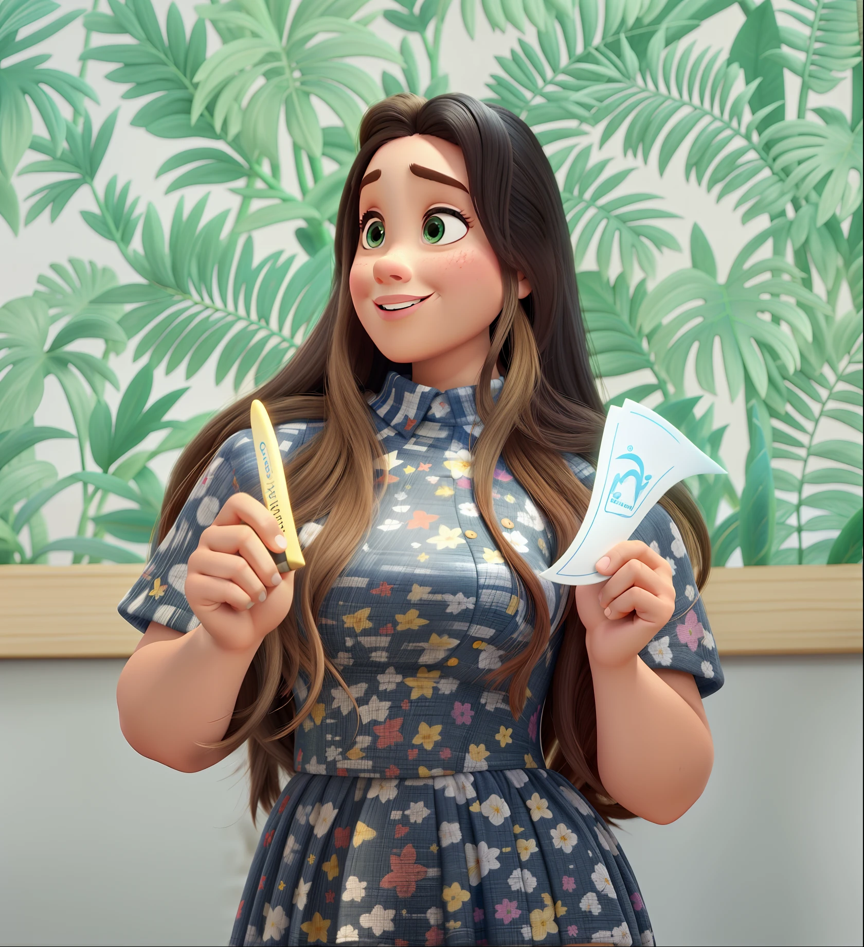 Uma mulher estilo Disney Pixar , alta qualidade, melhor qualidade
