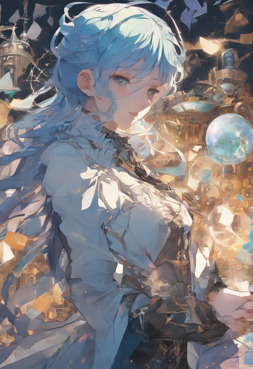 "&& Steampunk middle-aged man with blue hair in transparent coat imagery, glassy reflections, 2/3 corner faces , && 16K graphics resolution maximized, Autumn background, anime big breast, The nuances of minimalism, 20_year_Old_A theater knight who looks like a 25-year-old Raphaelite man, , , Intricate Precise Meticulous Complex Fine-grained Obsessive Perfect Micro HD Meticulous Rich Meticulous Princess Ultra-realistic Ultra-realistic Prince,Fine Detail, Thoroughness, Productivity, Comprehensive, Multi-layered, Dense, Microcosm, Detail-oriented, Exquisite, Deep, Precise, Dense, Profound