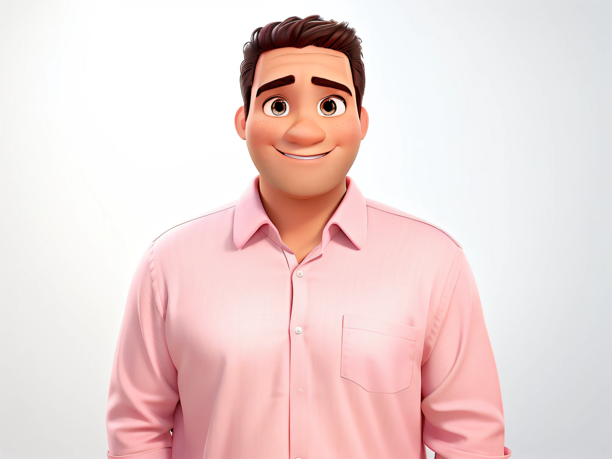 Um homem estilo disney pixar, sem brinco, nariz pontudo, alta qualidade, melhor qualidade