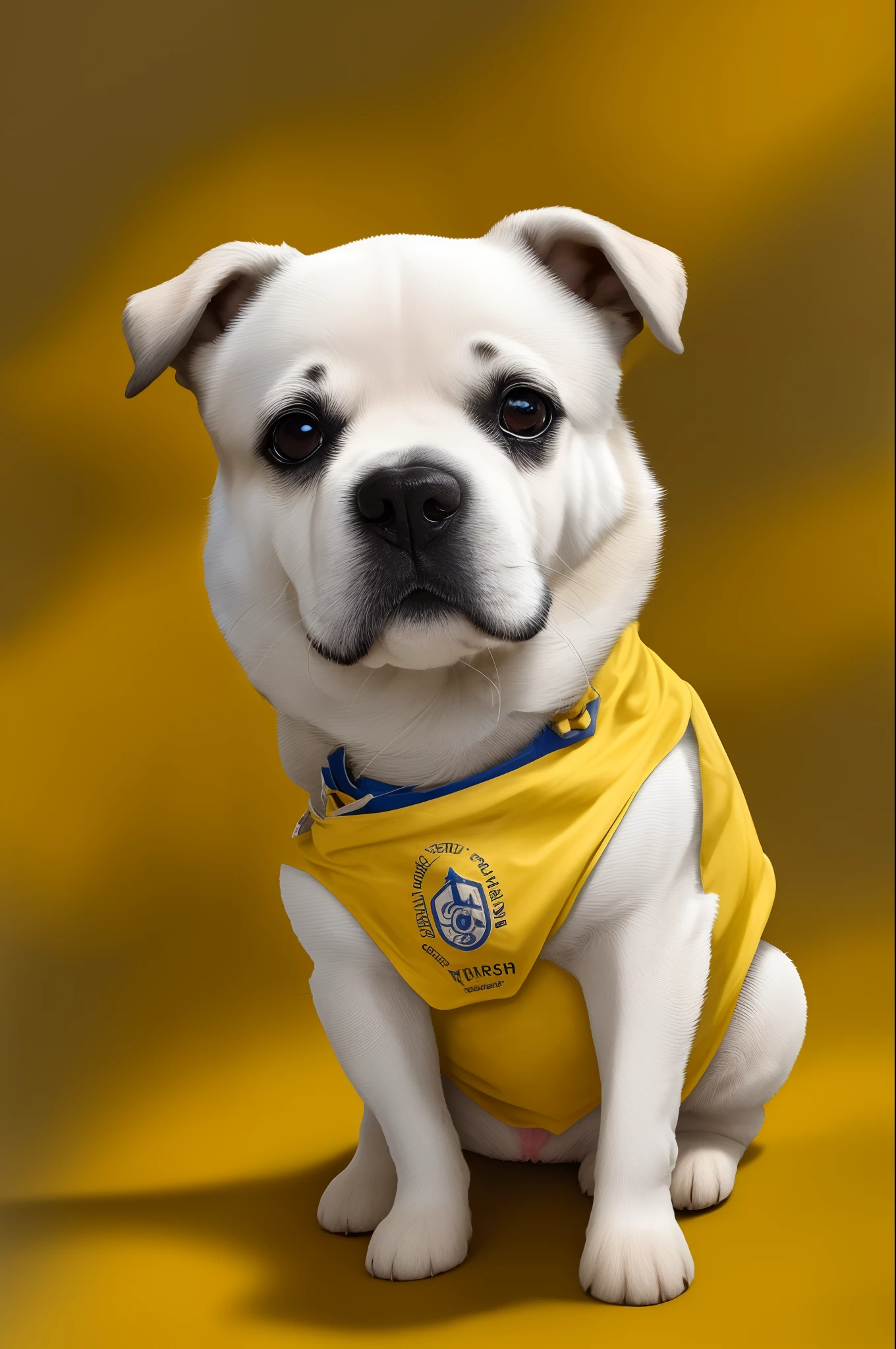 Mulher cachorro viralata amarelo