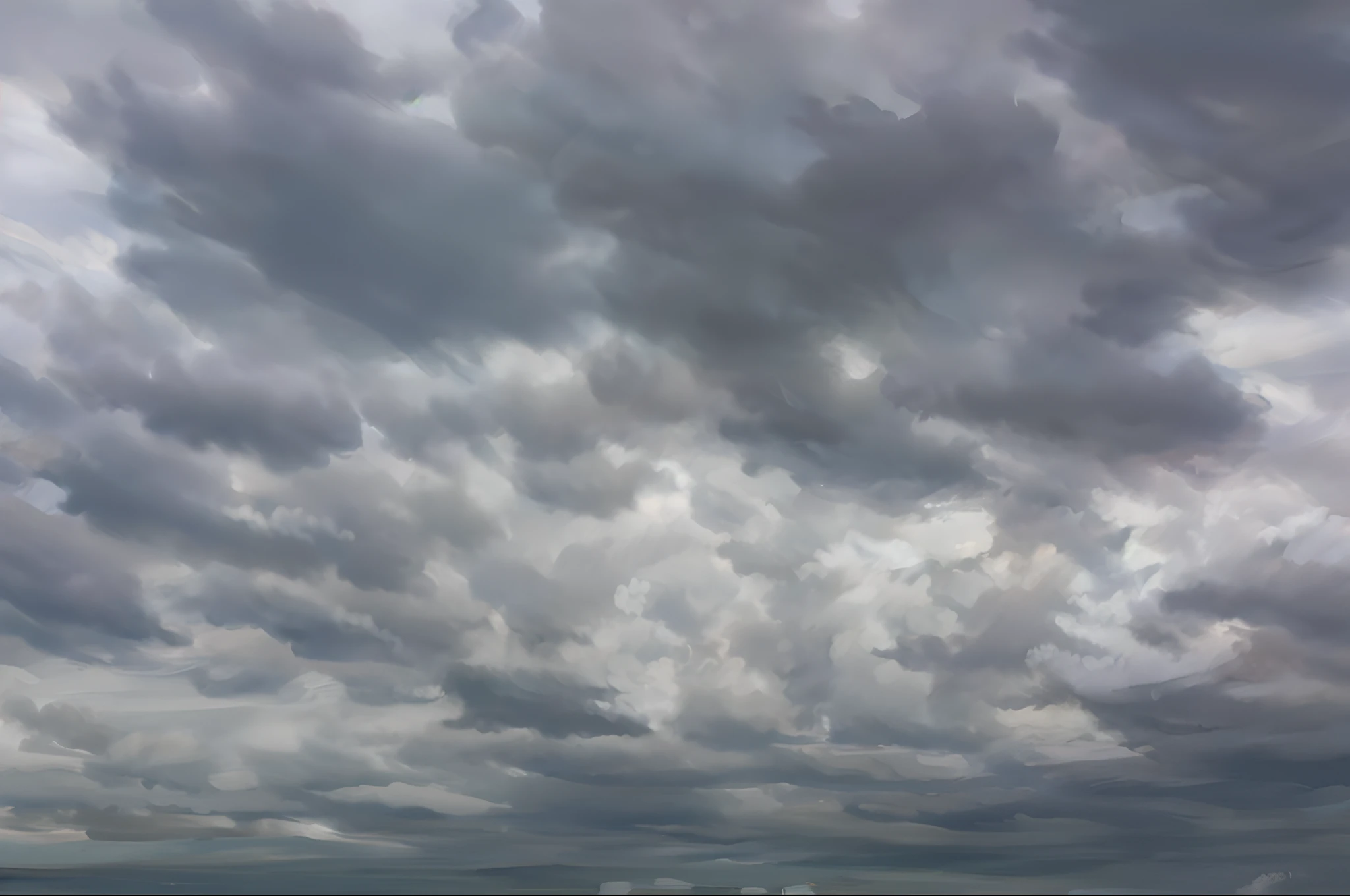Dark clouds, sky covered with clouds