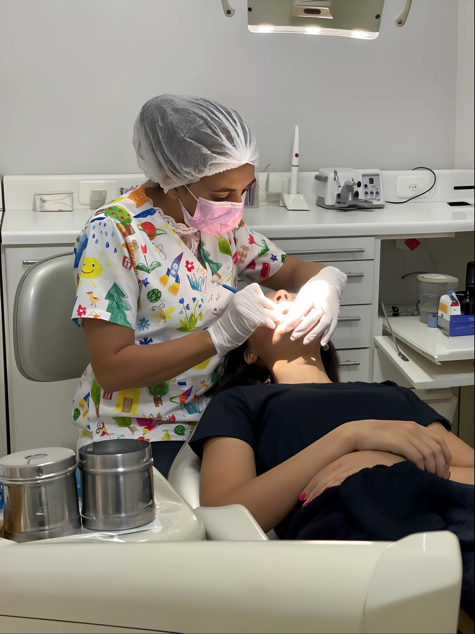 Mulher araradoada recebendo seus dentes examinados por um dentistaa, dentista, facial precision, facial, by Gina Pellón, Detalhe ultra facial, by Amelia Peláez, Directed by: David Ruby, 🤬 🤮 💕 🎀, Detalhe facial requintado, Directed by: Luis Miranda, Directed by: Emma Rios, symetrical facial, esthetic, Directed by: Judith Gutierrez