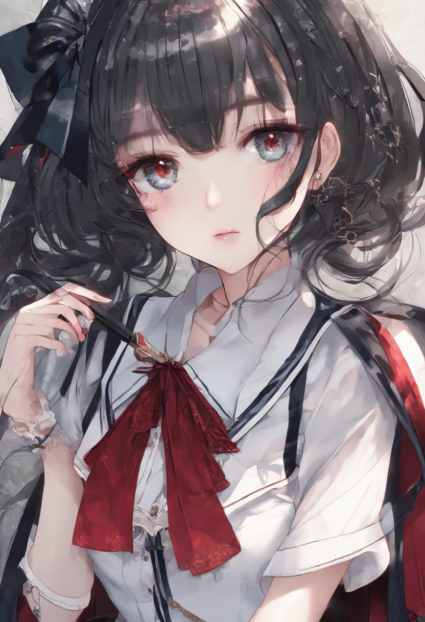 (Hyperrealistic), (8K), (Extremely detailed), (Best Illustration), (Beautiful detailed eyes), (Best quality), (Ultra-detailed), (Masterpiece), (the wallpaper), (Detailed face), Solo, 1 girl, one-hour drawing challenge, Wet sweat, (school uniform:1.3), Looking at the audience, Exquisite details, Detailed faces, ,pureerosfaceace_ V1,