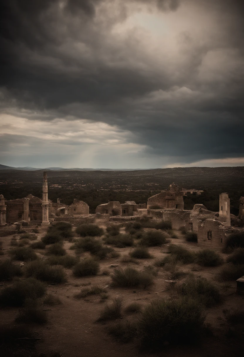 # Mapas mentales: Paisaje de la guerra en morelia mexico

## Description View from the ground, Angle low, photograph by Painting with Light
- Unforgettable and exhilarating image of the end of the world
- Represents desolation, Post-apocalyptic landscape
- Ruined cemetery, tierra quemada, and menacing skies
- Ruined remnants of human civilization
- Reclamation of natural lands
- Subtle details that hint at the cause of the end of the world
- Convey a sense of hopelessness
- Leave room for a glimmer of hope or resilience

## element
- Desolate landscape
- City in Ruins
-Ravages of War
- Menacing Sky
- The Ruins of Human Civilization
- Reclamation of natural lands
- Subtle details that hint at the cause
- Feelings of hopelessness
- Dawn of Hope or Resilience

## The Cause of the Apocalypse
- Environmental disasters
-War
- Catastrophic events from space

## feeling
-fear
-fear
-contemplation
- The fragility of our world
- The consequences of our actions