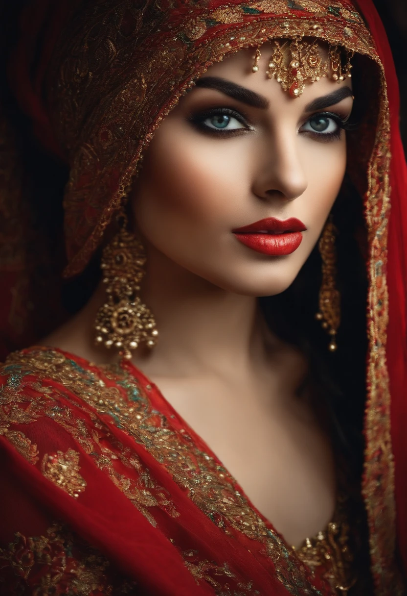 A beautiful face that is covered with 