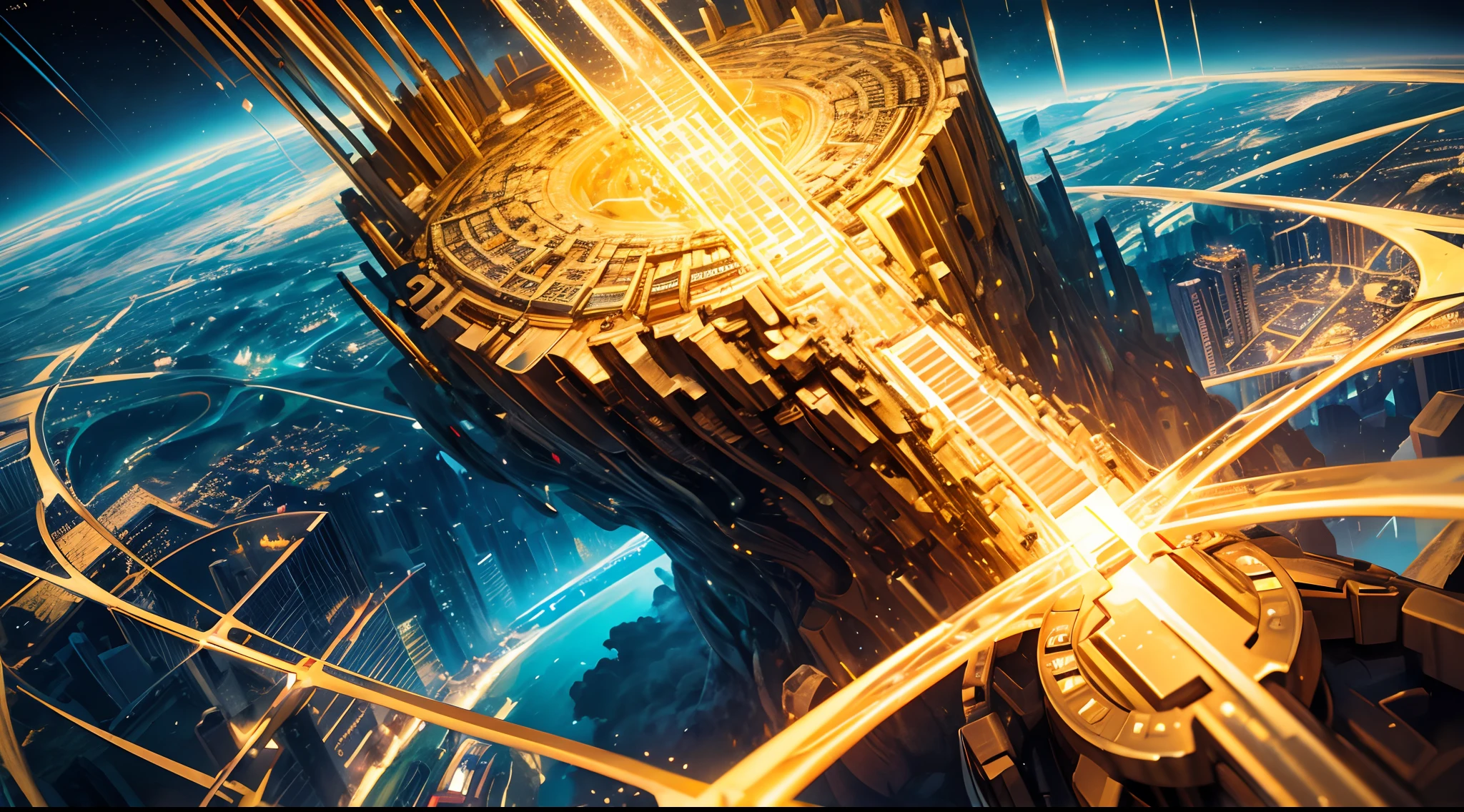 The data gold mine is a huge digital landscape, Have a large number of interconnected data points and networks, Create an environment full of insight and opportunity. 8K,high definition resolution