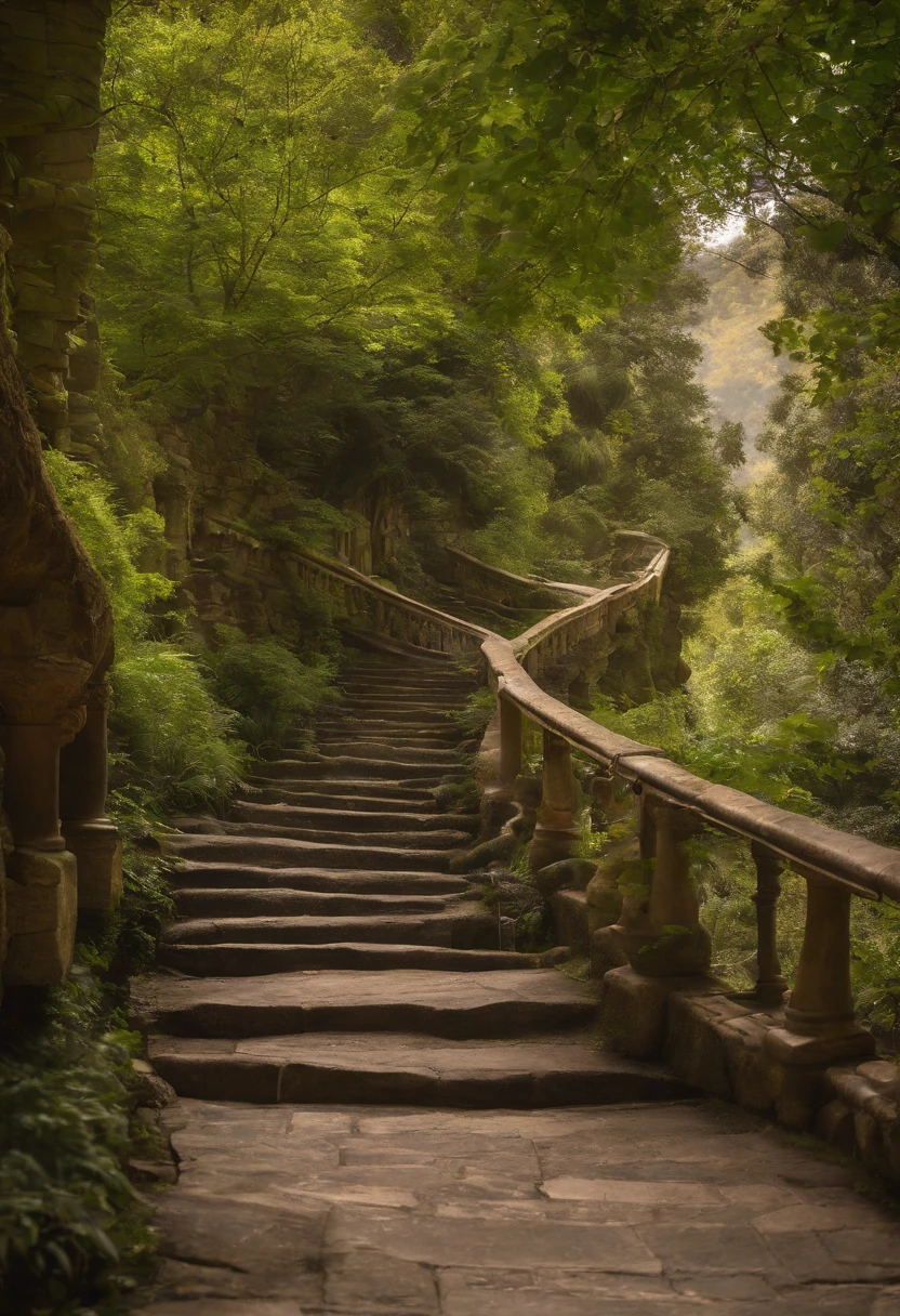 Enchanting view of the golden path stretching to the horizon, guiding travelers to the lush Emerald City in the magical world of Oz, where your castle is centered in the middle and seen from below. The precious stones that line the path and the mesmerizing glow of the emeralds that adorn the city's magnificent emerald green buildings, onde a magia se torna realidade e a aventura espera a cada passo.
