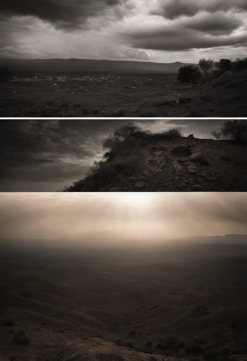 # Mapas mentales: Paisaje de la guerra en morelia mexico

## Description View from the ground, Angle low, photograph by Painting with Light
- Unforgettable and exhilarating image of the end of the world
- Represents desolation, Post-apocalyptic landscape
- Ruined cemetery, tierra quemada, and menacing skies
- Ruined remnants of human civilization
- Reclamation of natural lands
- Subtle details that hint at the cause of the end of the world
- Convey a sense of hopelessness
- Leave room for a glimmer of hope or resilience

## element
- Desolate landscape
- City in Ruins
-Ravages of War
- Menacing Sky
- The Ruins of Human Civilization
- Reclamation of natural lands
- Subtle details that hint at the cause
- Feelings of hopelessness
- Dawn of Hope or Resilience

## The Cause of the Apocalypse
- Environmental disasters
-War
- Catastrophic events from space

## feeling
-fear
-fear
-contemplation
- The fragility of our world
- The consequences of our actions