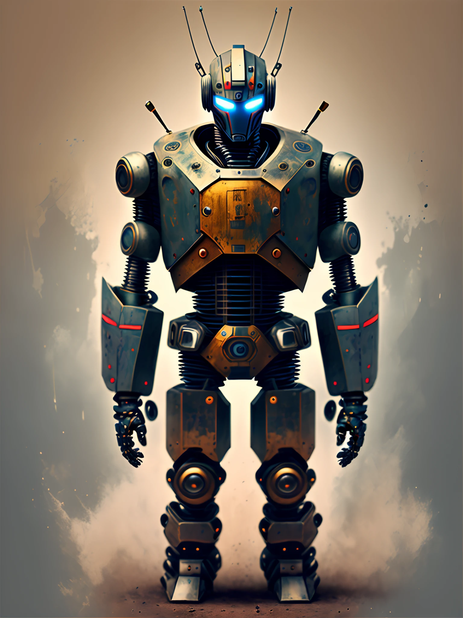 Robot man with suit
