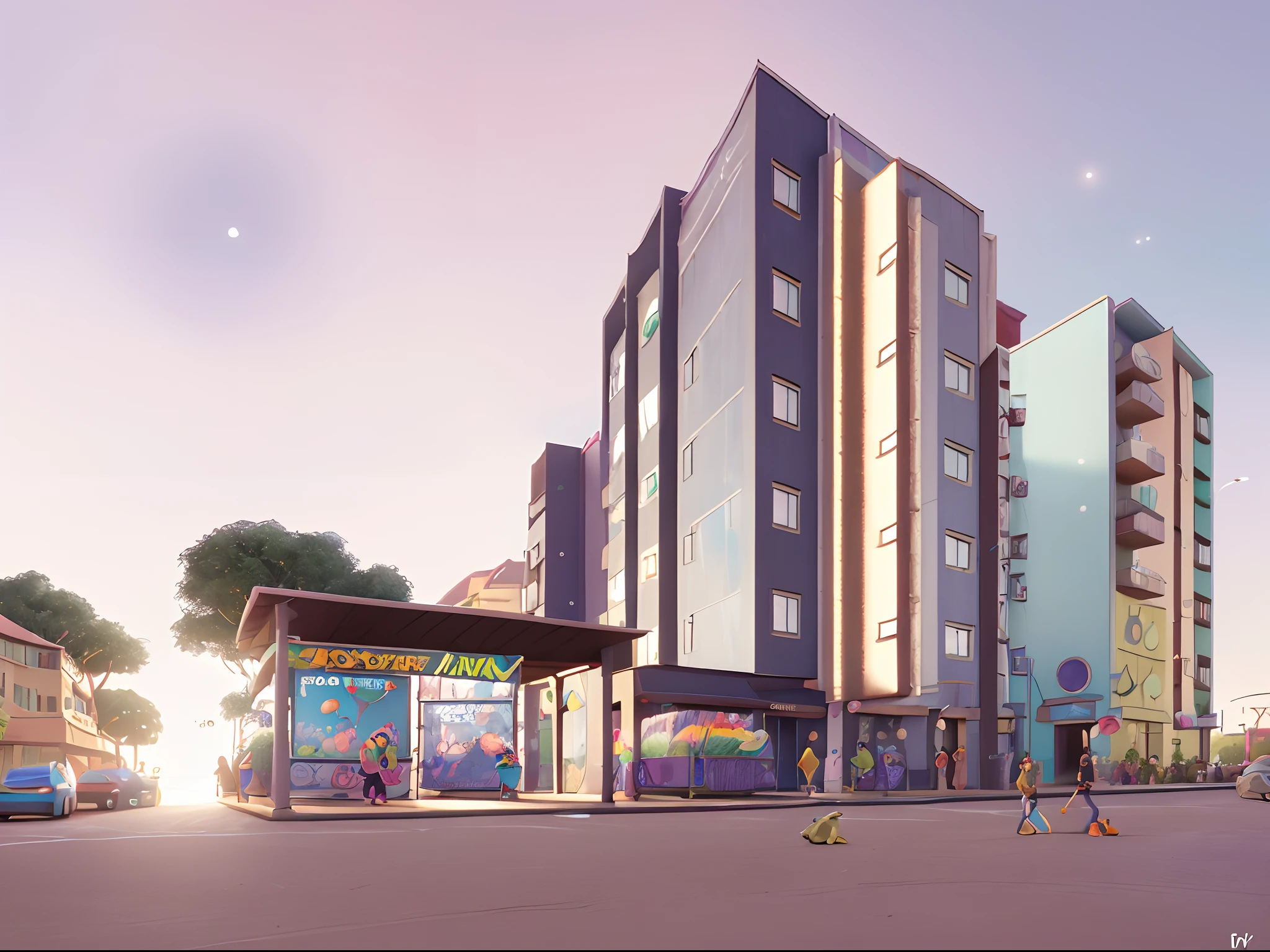 A Disney Pixar-inspired movie poster with title VOCÊ MERECE VIVER BEM. Happy family, new apartment. The scene should be in the distinct digital art style of Pixar, with a focus on character expressions, vibrant colors, and detailed textures that are characteristic of their animations, with the title VOCÊ MERECE VIVER BEM