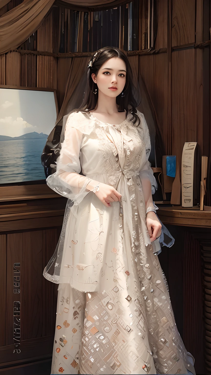 Matching face with the pic realistic ai. Great enhancement, portrait ai standing on a boat in the sea