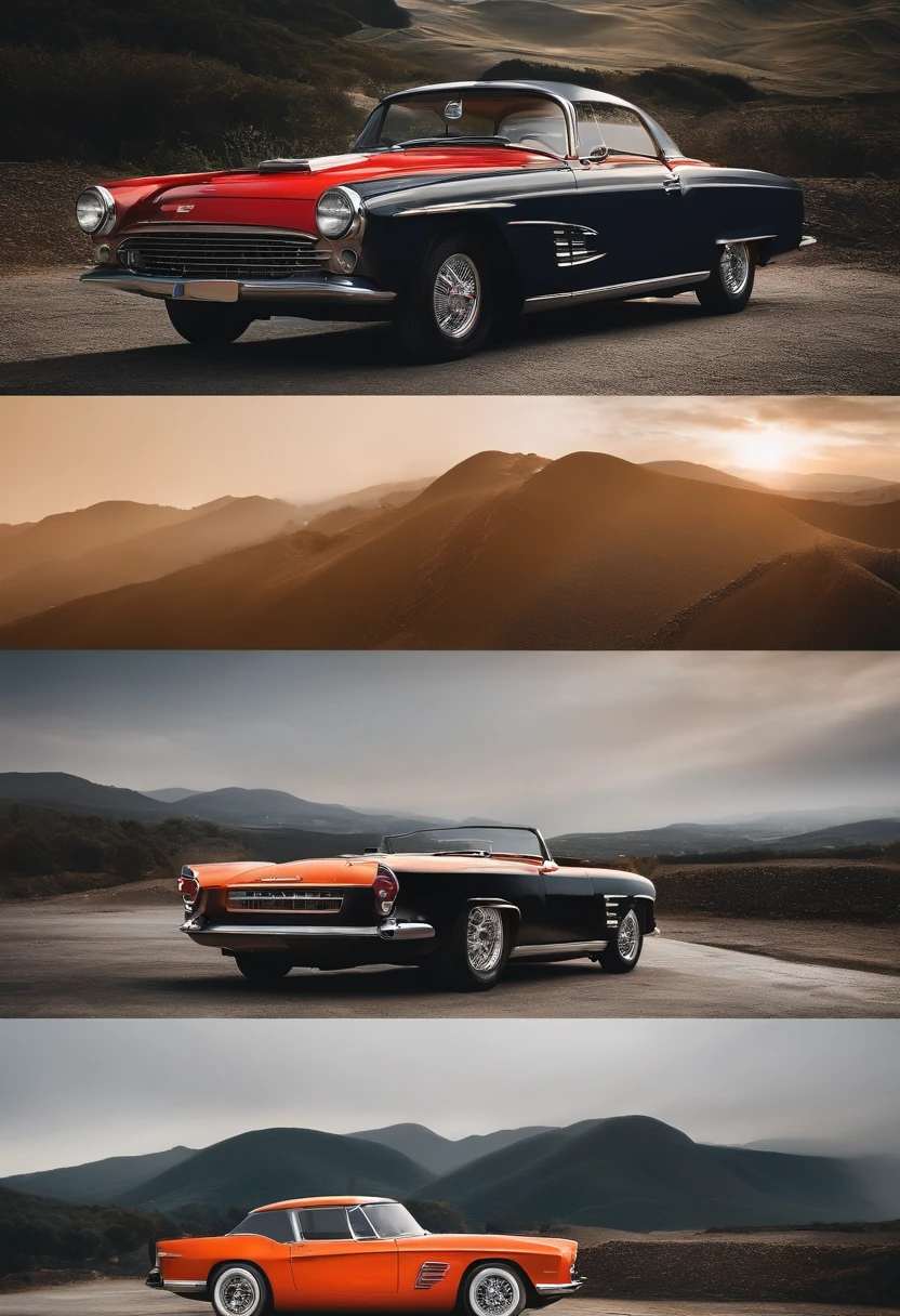 Create a brand with the name "Guto Garage" with the theme car and automotive esthetic cleaning, retro art