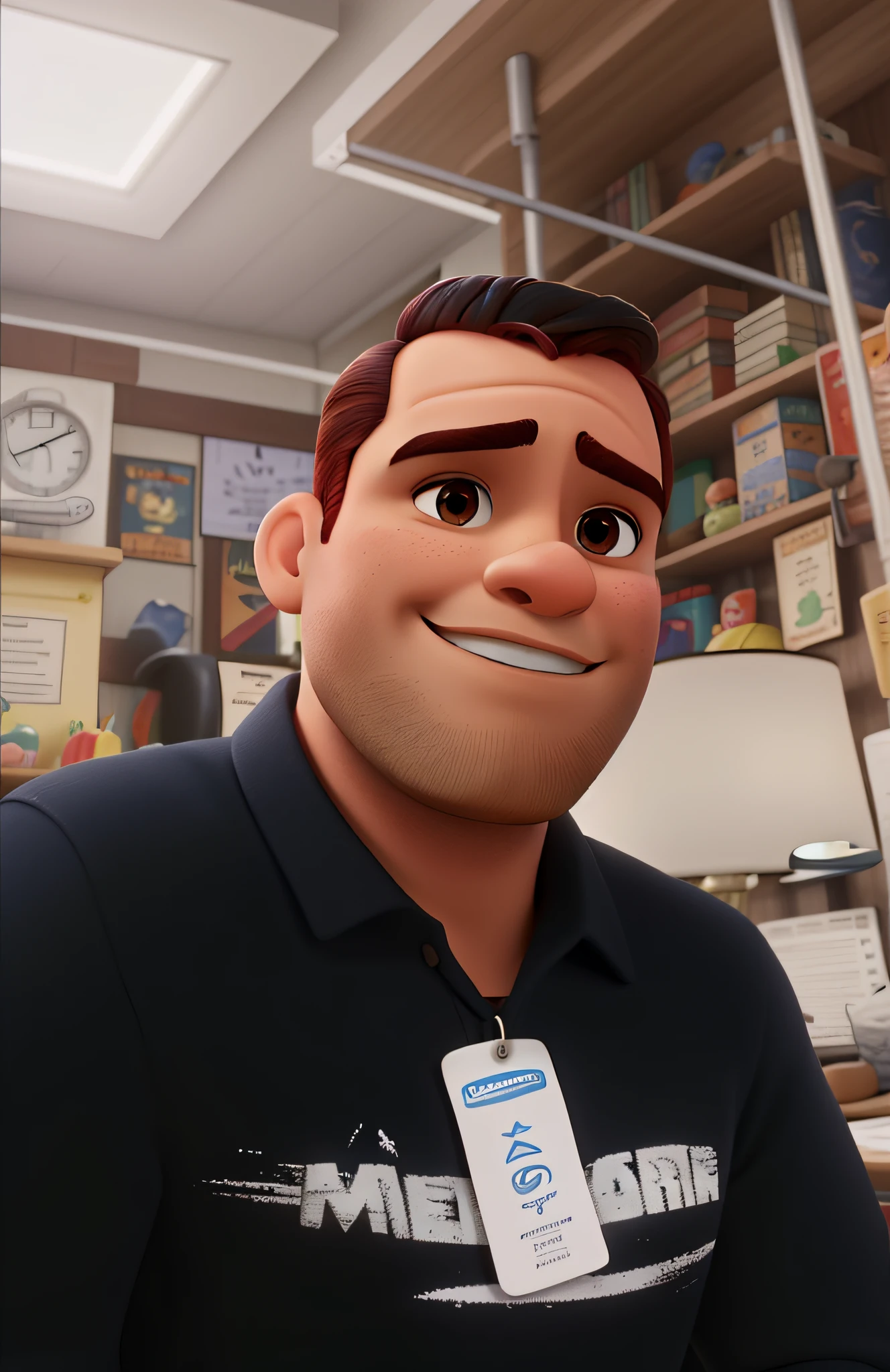 Um homem moreno brasileiro, estilo disney pixar, alta qualidade, melhor qualidade