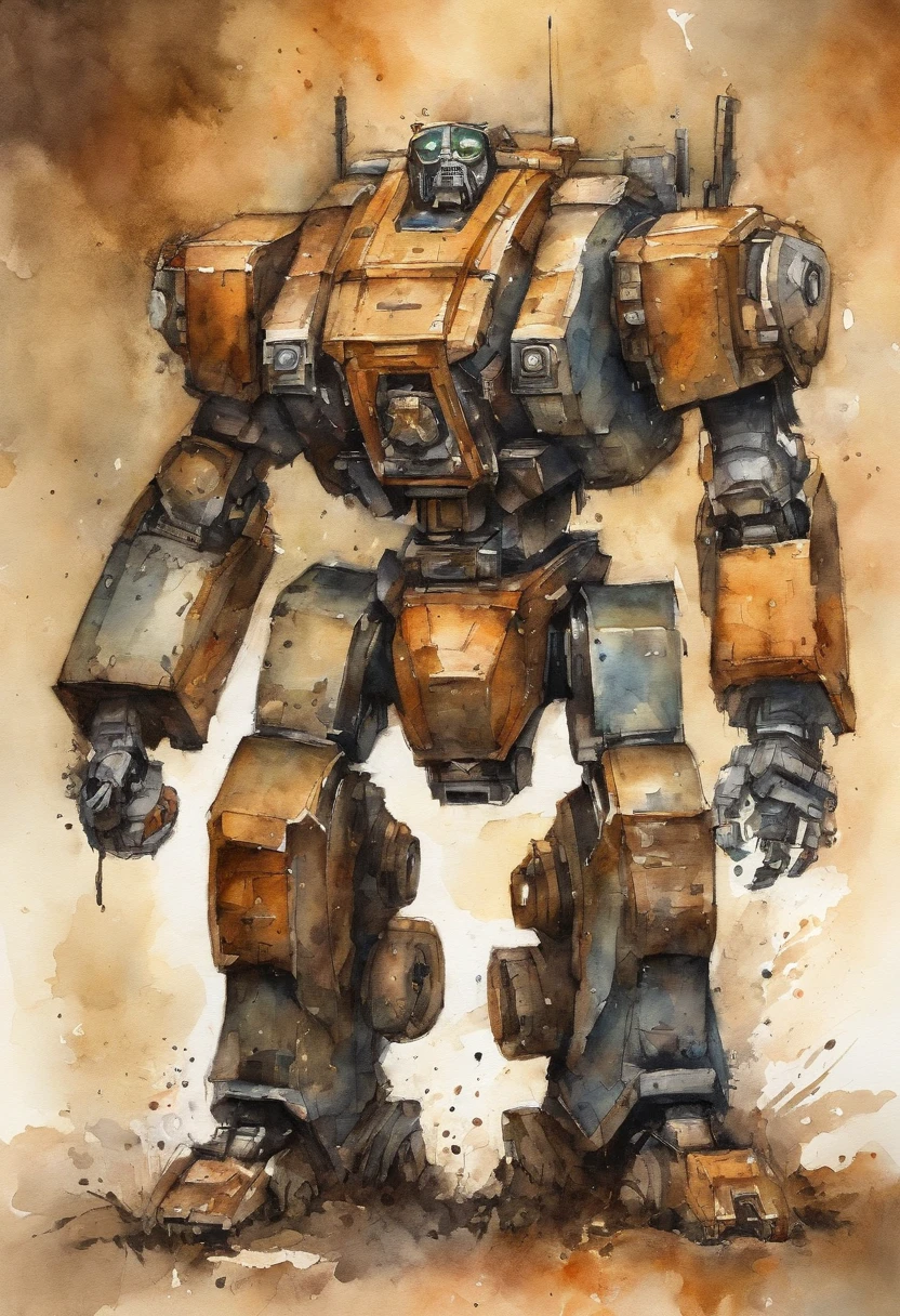 piloto de mecha, macho, pele bronzeada, Cansado, rule of thirds, fundo de alta qualidade, Ultra-detailed scenario, Ultra sharp focus, foto profissional perfeita, Fadigas, floresta, uniforme marrom