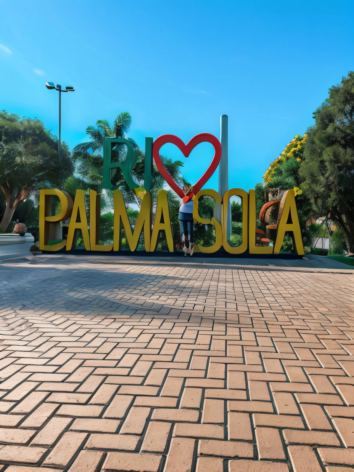phrase I love palm sole with a heart next to the ME and palm sole written underneath