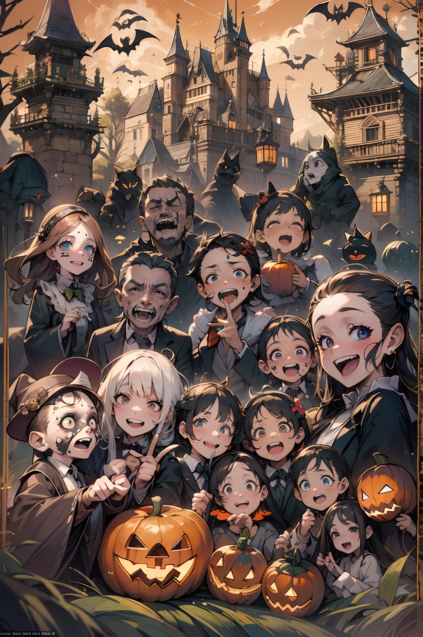 Joyful face of horror