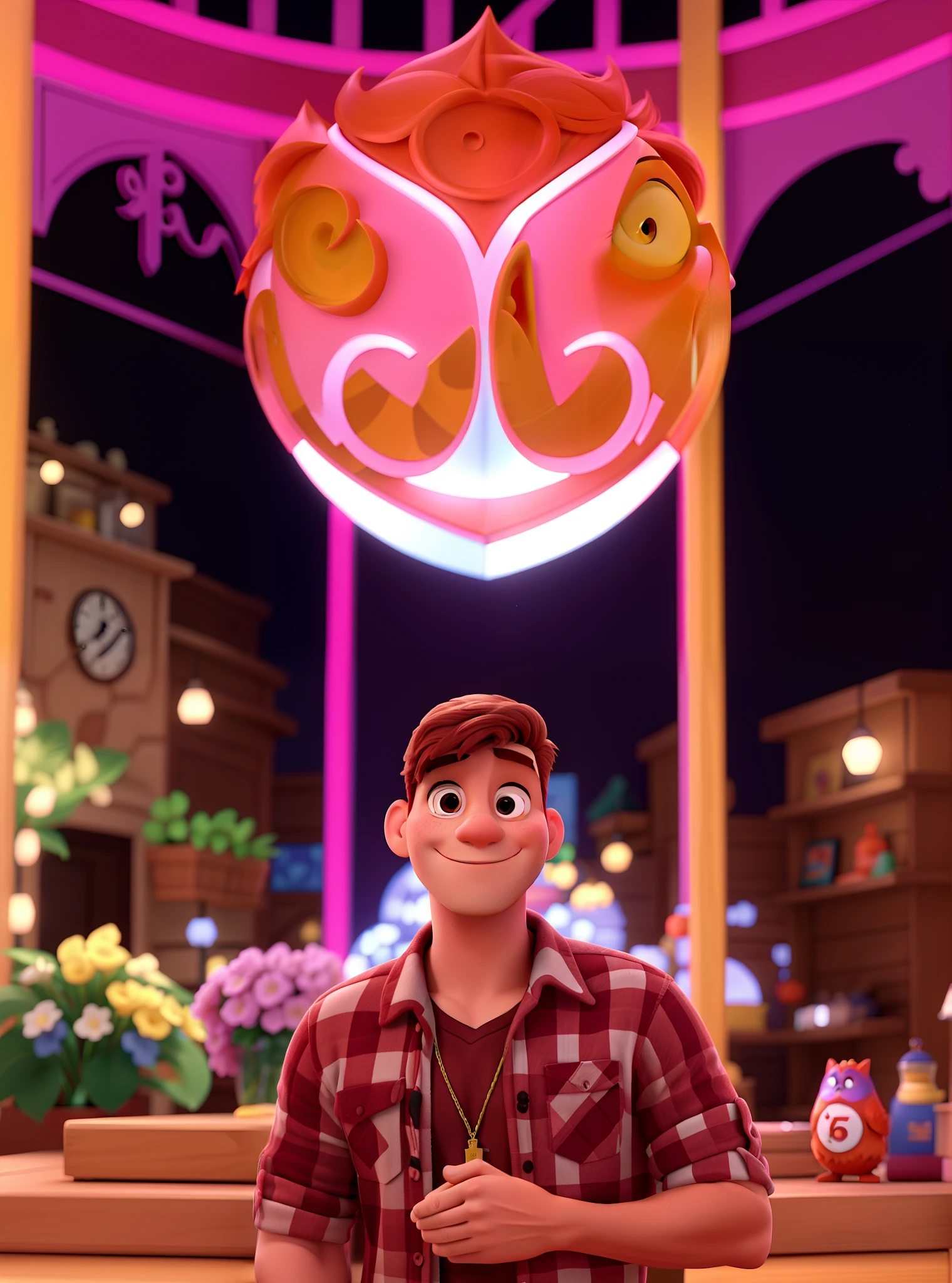 Um homem moreno no estilo Disney Pixar, alta qualidade, melhor qualidade