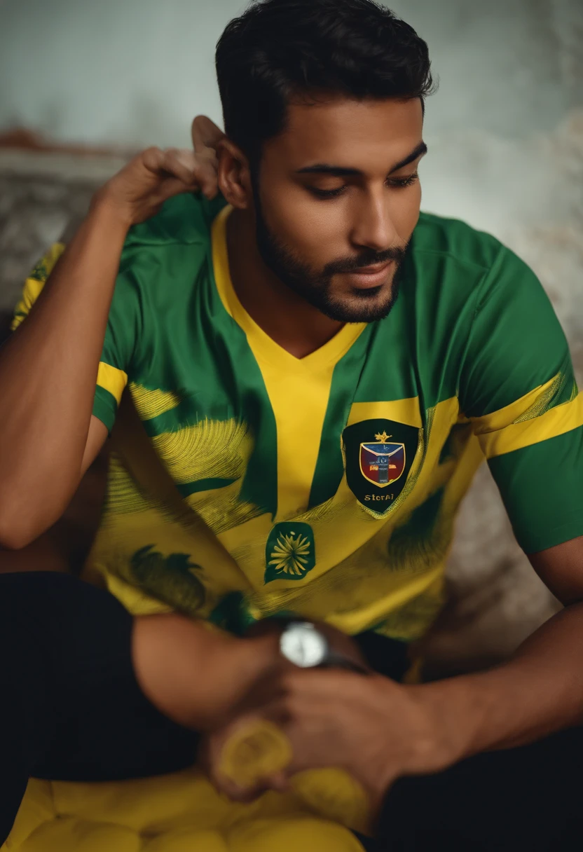 best quality, master part,  Franziskavkarma, sozinho,um  com a camisa do Brasil.