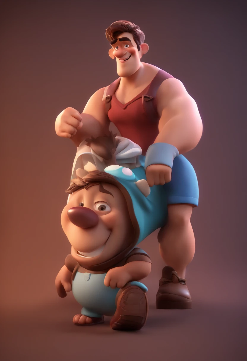 personagem dos desenhos animados de um homem com uma camisa rosa, animation character, Caractere estilizado, animation style rendering, 3D estilizado, Arnold Maya render, 3 d render stylized, toon render keyshot, Personagem 3D, Personagem 3D, 3d rendering stylized, 3 d character render, personagem de desenho animado, Personagem de close up, Pose de personagem,  (Estilo Pixar) (master part:1.2) (Bokeh) (best quality) (pele detalhada) (textura detalhada) (8k) (argila) (Cinematic lighting) (foco nítido