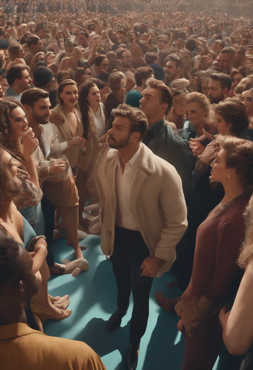 surrounded, multiple others, exhibitionism, audience, background characters, crowd, public humiliation,NFSW