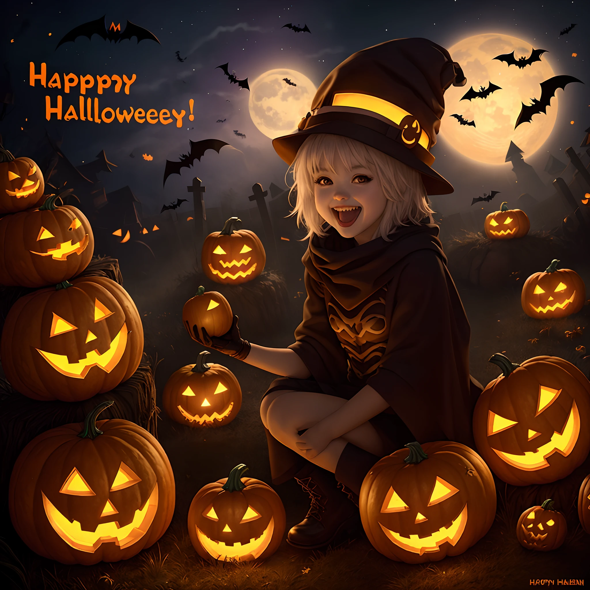 Halloween poster, childlike fun --auto