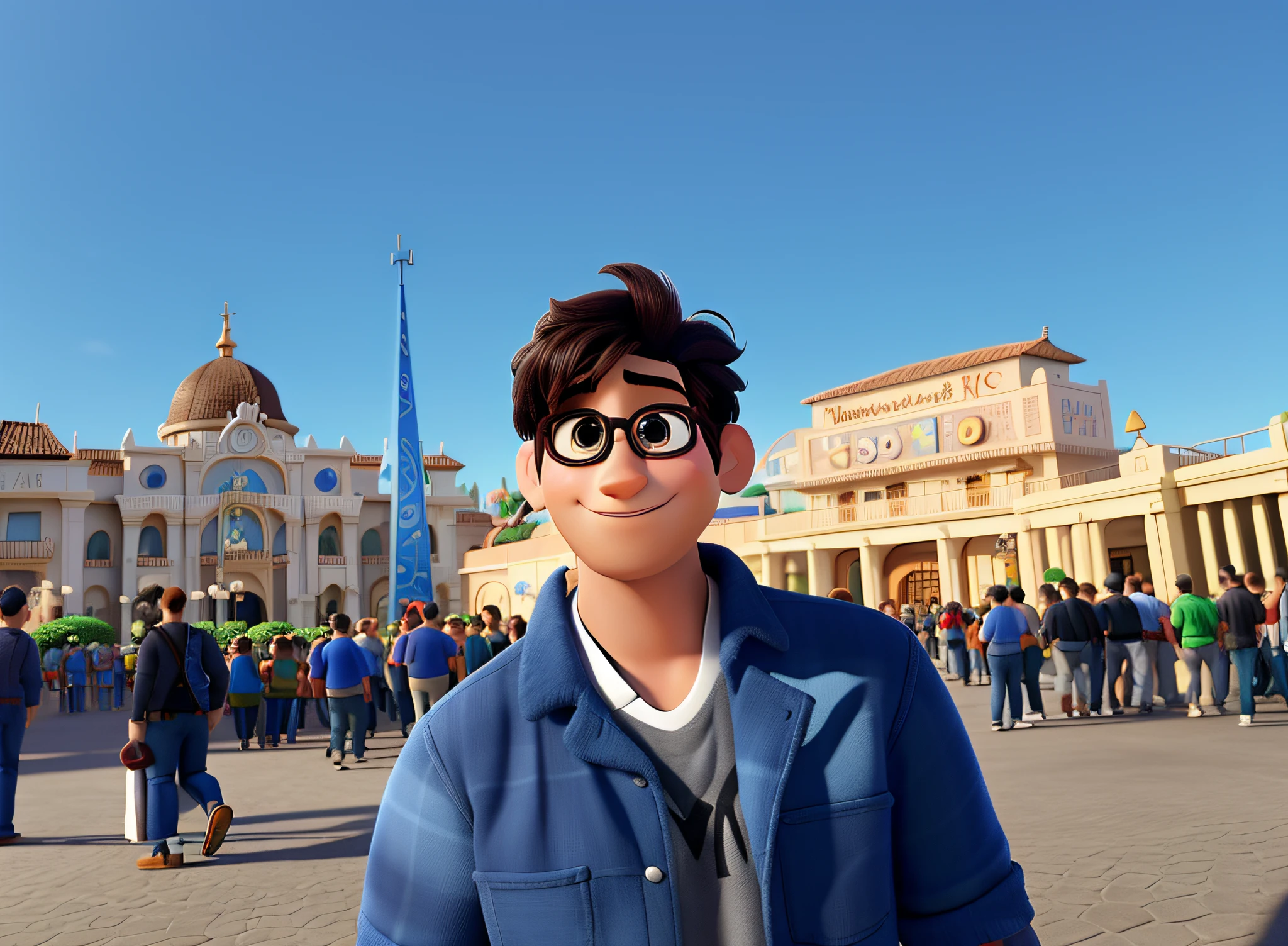 Um homem estilo Disney Pixar, alta qualidade, melhor qualidade