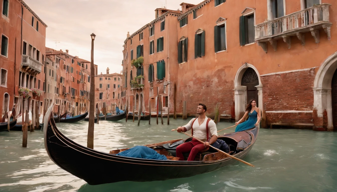 The Incredible Hulk-Hulk and Wonder Woman-Gal Gadot, both immensely powerful superheroes, are seen happily sailing in a traditional Venetian gondola along the enchanting Grand Canal. The Majestic Buildings, adornado com detalhes intrincados e cores vibrantes, subir elegantemente em ambos os lados do canal, creating a picturesque backdrop for this extraordinary setting. The gondola itself is expertly crafted, reflecting Venice's rich cultural heritage. The image quality is of the highest standard, With every detail impeccably captured in ultra-high resolution (4K ou 8K). The colors are bright and vibrant, bringing the scene to life with a touch of HDR. The lighting is carefully orchestrated, with a soft glow that enhances the beauty of superheroes and the architectural wonders that surround them. The entire composition exudes an air of realism and photorealism, As if the viewer were transported to this magical world. The art style chosen for this scene is a perfect blend of comic book illustrations and realistic rendering. It captures the essence of both characters while embracing the grandeur of the Venetian setting. The color palette is rich and diverse, with the deep blues of the canal water contrasting with the warm tones of the buildings. This combination creates a visually striking and harmonious aesthetic. Geral, this suggestion paints a mesmerizing picture of the Incredible Hulk and Wonder Woman adventurously sailing in a gondola through the ethereal beauty of Venice's Grand Canal. It shows its undeniable power and combines it with the architectural wonders of the city, resulting in a magnificent masterpiece that captures the imagination and amazement of all who behold it.