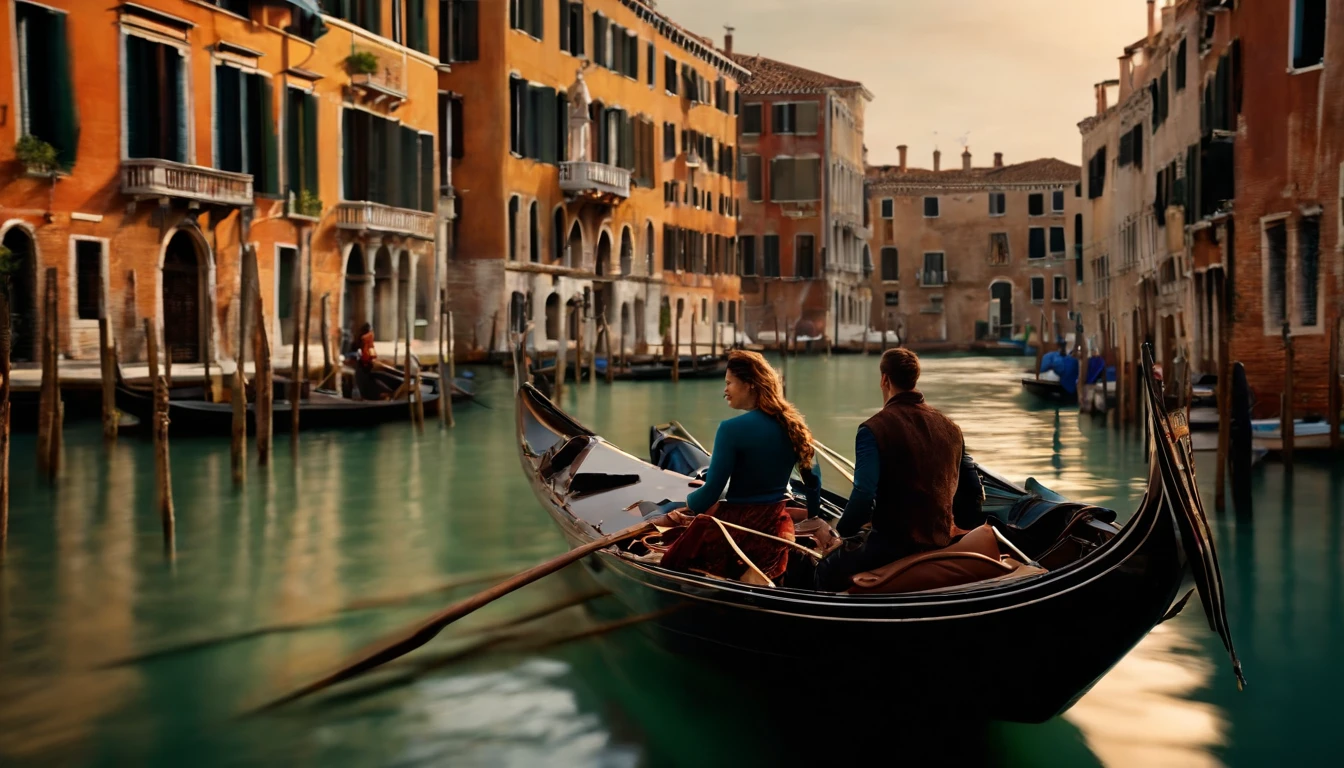 The Incredible Hulk-Hulk and Wonder Woman-Gal Gadot, both immensely powerful superheroes, are seen happily sailing in a traditional Venetian gondola along the enchanting Grand Canal. The Majestic Buildings, adornado com detalhes intrincados e cores vibrantes, subir elegantemente em ambos os lados do canal, creating a picturesque backdrop for this extraordinary setting. The gondola itself is expertly crafted, reflecting Venice's rich cultural heritage. The image quality is of the highest standard, With every detail impeccably captured in ultra-high resolution (4K ou 8K). The colors are bright and vibrant, bringing the scene to life with a touch of HDR. The lighting is carefully orchestrated, with a soft glow that enhances the beauty of superheroes and the architectural wonders that surround them. The entire composition exudes an air of realism and photorealism, As if the viewer were transported to this magical world. The art style chosen for this scene is a perfect blend of comic book illustrations and realistic rendering. It captures the essence of both characters while embracing the grandeur of the Venetian setting. The color palette is rich and diverse, with the deep blues of the canal water contrasting with the warm tones of the buildings. This combination creates a visually striking and harmonious aesthetic. Geral, this suggestion paints a mesmerizing picture of the Incredible Hulk and Wonder Woman adventurously sailing in a gondola through the ethereal beauty of Venice's Grand Canal. It shows its undeniable power and combines it with the architectural wonders of the city, resulting in a magnificent masterpiece that captures the imagination and amazement of all who behold it.