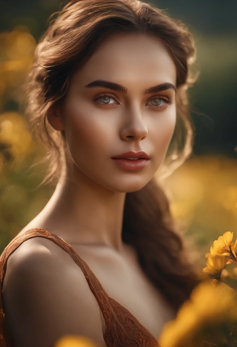Raw photography、The photograph、Hphotorealistic、8k vivid photos of women in nature、ultra-detailliert、detaile、Dramatic light、Beautiful Eyes of Details、Detailed skin、depth of fields、((full body shot))