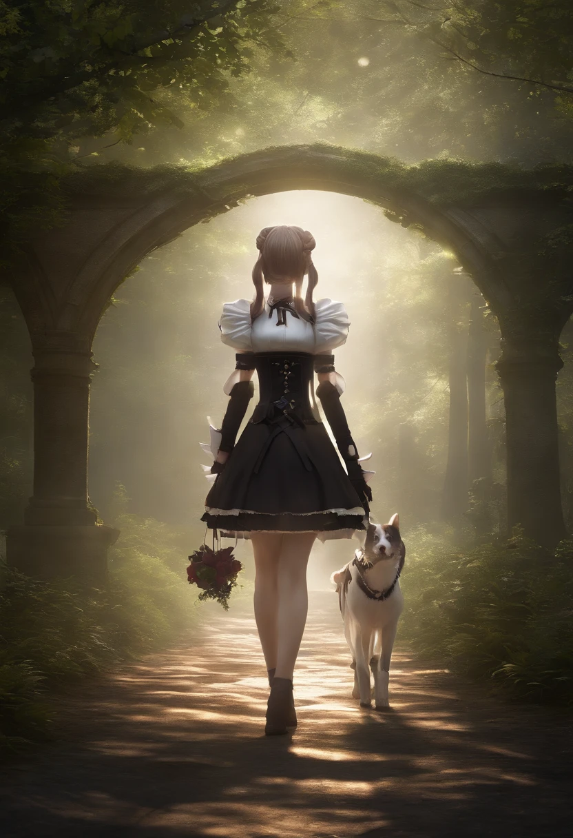 (best quality), fantasia sombria, espada grande, magical girl, lo gothic, twin tails, Realistic, ultra detalhado, High definition, anime,