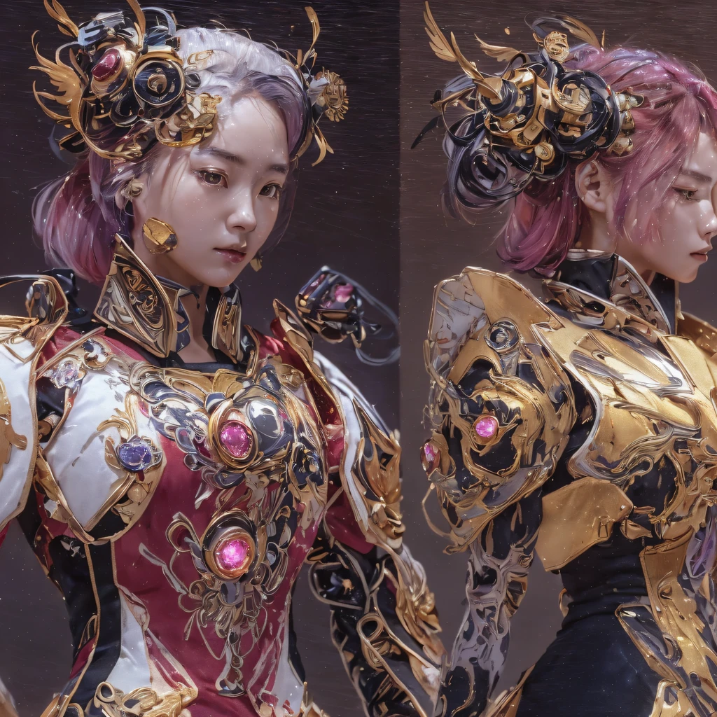 Light orange wind((Red and white mech girl))National wind circle,Flying nine-tailed fat skull flame ethereal toad star,Golden-black damask white rabbit fur bra,Fuchsia pink diamonds, Tulle burgundy diamond shin guard,CG ,Light orange full set of thick mechs,Giant,, Realistic secret girl rendering, detailed face of a asian girl, Reality in the secret world, Smooth CG art, Realistic. Cheng Yi, Realistic secret style, A lovely secret rendering, 8K portrait rendering, Render character art 8 K, Kawaii realistic portrait,Golden-black damask white rabbit fur bra,Fuchsia pink diamonds, Tulle burgundy diamond shin guard((ultra real detailed.mecha-girl)Mink cotton suit mech,Bright blue and white feathers gold silk shoulder pads,Shi Zhong Huhu female Taoist,Tailfire,Tattooed with,Genius ratio,Silicone texture,Short bright purple hair,3D modeling,4K,8K,16K smooth (Masterpiece, Top quality, Best quality, offcial art, Beauty and aesthetics: 1.2), Very detailed, Colorful, Most detailed, branches,mecha-girl, (Mards)mecha-girl(canyons), (Linen future mech girl), Angry fighting stance, looking at the ground, Batik linen bandana, Crane pattern long sleeve garment,Mecha Maiden Canyon(Abstract propylene splash:1.2), Dark clouds lightning background,Sprinkle with golden mech girl powder(realisticlying:1.4),Black color hair,Flour fluttering,rainbow background, A high resolution, the detail, RAW photogr, Sharp Re, Nikon D850 Film Stock Photo by Jefferies Lee 4 Kodak Portra 400 Camera F1.6 shots, Rich colors, ultra-realistic vivid textures, Dramatic lighting, Unreal Engine Art Station Trend, cinestir 800,Flowing black hair,(((Red and white mech girl))),Front view,Pure transparency,Wear boxing gloves,Ice is permeable to gas,Film light and shadow,Panorama ultra-wide angle,extremely happy,The texture of the real person is delicate,Strong visual impact,Hyper-detailing,Dream girl,Refined face,prettyeyes,high saturated,Wear reflective sunglasses with a thick gold thread,crystal-clear,Good interpe