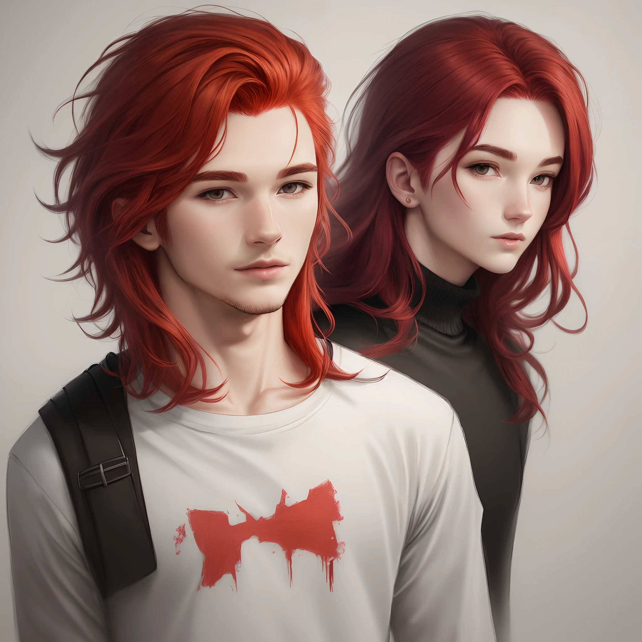 Red Hair Man Drawing