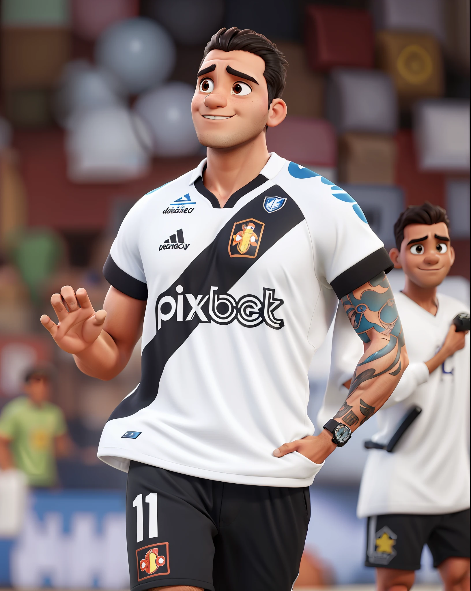 Neymar, (embaixadinha) (estilo pixar) (obra-prima:1.2) (boker) (melhor qualidade) (pele detalhada) (textura detalhada) (8k) (claymation) (cinematic lighthing) (foco nítido)