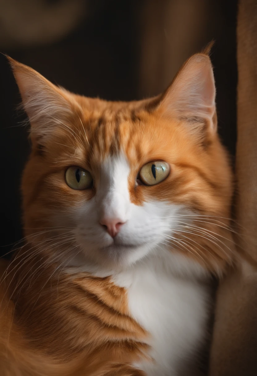 Une carottes en or avec un chat roux dessus