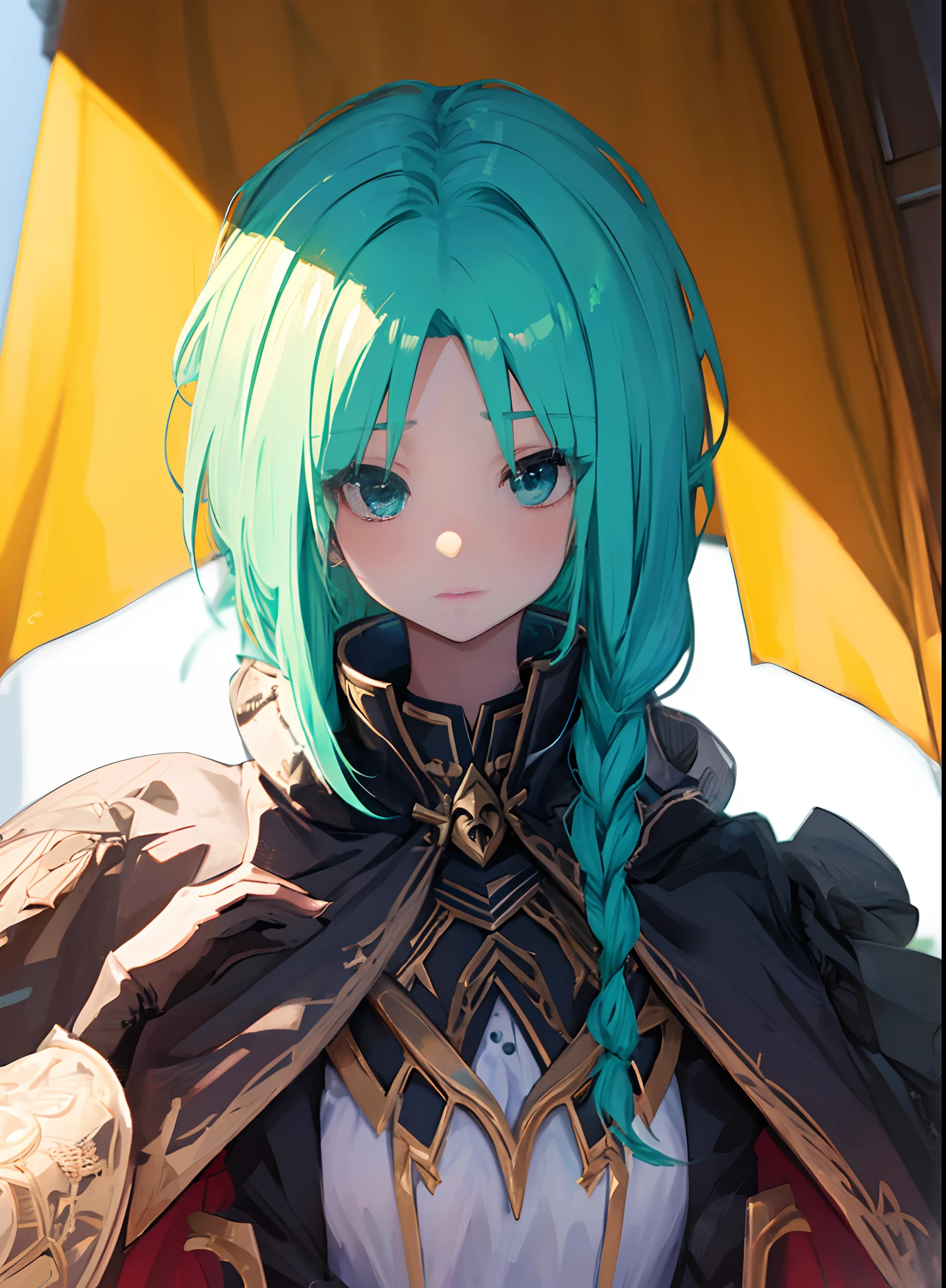 ((Masterpiece, Highest quality)), Detailed face, CharacterDesignSheet, full bodyesbian, Full of details,, Highly detailed, Depth, Many parts,Beautiful paladin girl,Holding a shield,Extremely beautiful,High Balance, Natural light, Lace,lacepantyhose,starrysky,Green hair,hentail realism, shadowing,character sheets, reference sheet, Standing painting, 8K, Super detail, 1080p, Women's HD,Slim,femele, 16k, A high resolution, Best quality, High quality, Anatomically correct, Masterpiece, ccurate, hyper HD,As graceful as a swan,unreal-engine, Ghibli-like colors, anime big breast, Standing painting, angle of view,Yarn skirt,ssee-through,pigtails,Black and white staggered chest,Cardigan