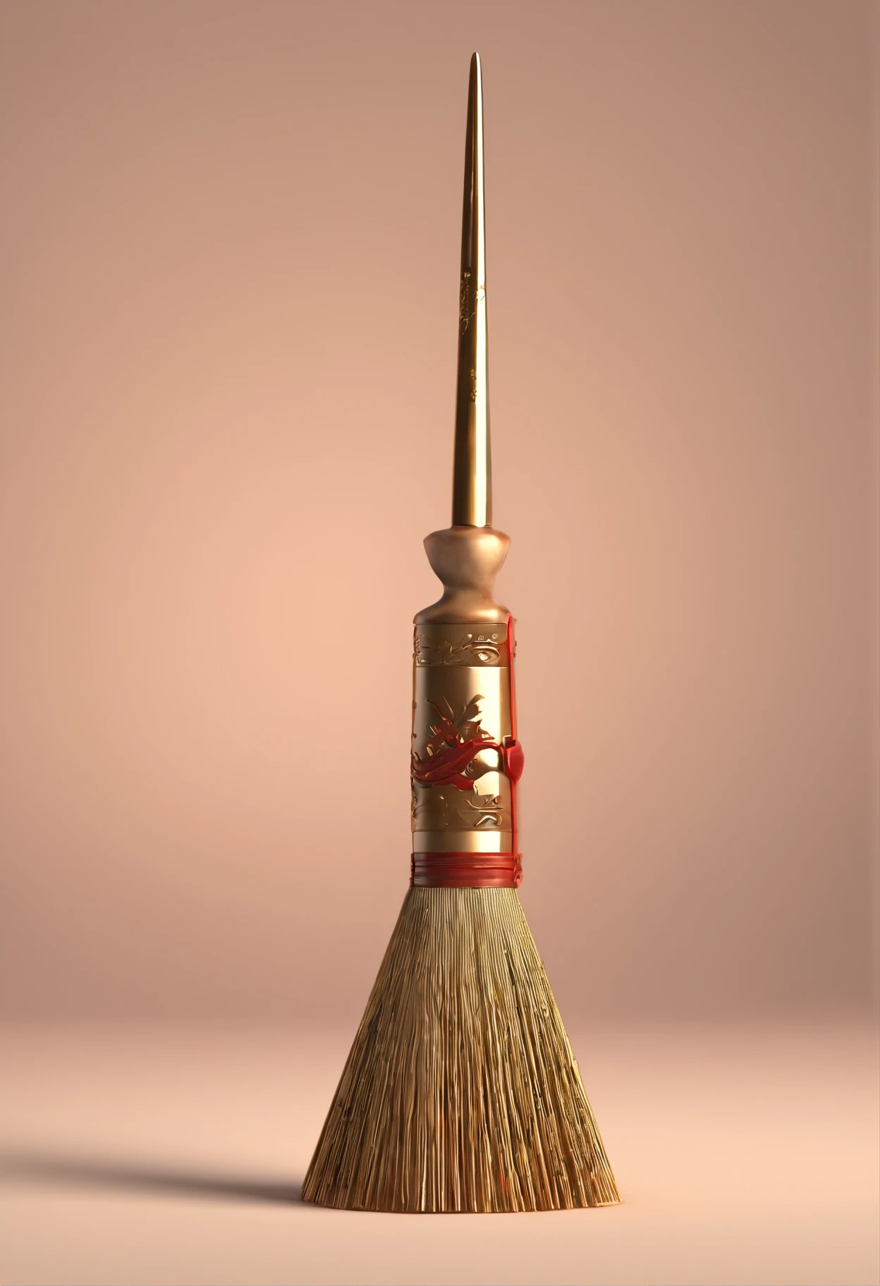 Please make an image of an ancient Chinese hairpin as the barrel of the pen and the brush as the tip of the brush