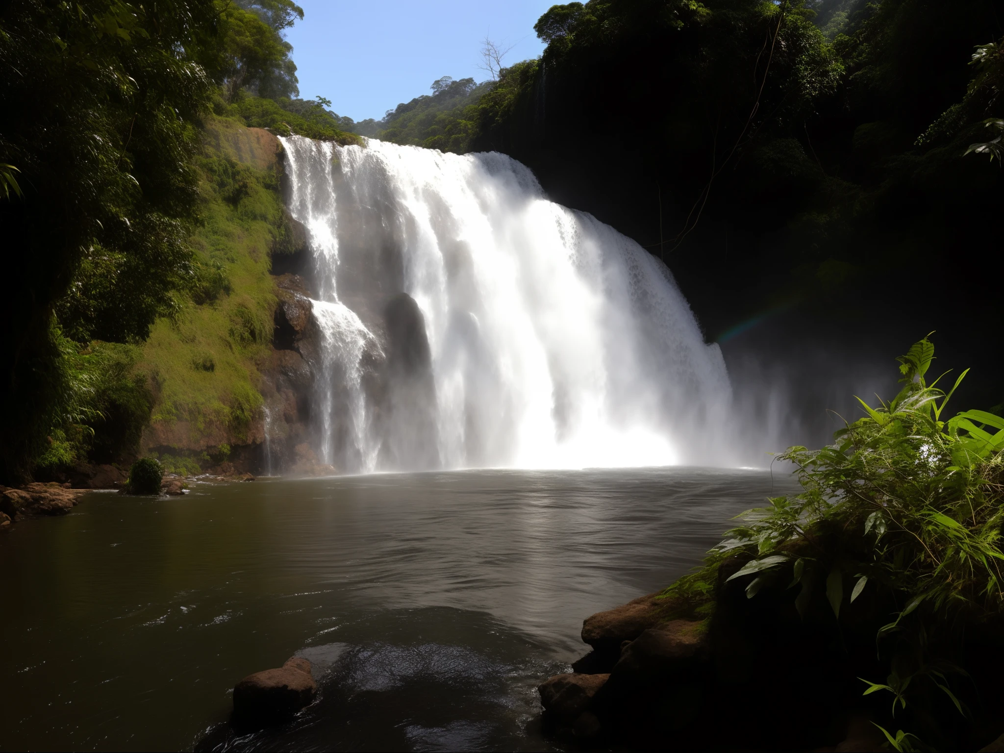 Poster inspirado na Pixar, There's a waterfall that's coming down the side of a hill, waterfall, cachoeira no fundo, (waterfall), com cachoeiras e rio, Cachoeira imensa, com cachoeiras, Cachoeiras, cachoeira ao fundo, water fall, Rainbow River Waterfall, cachoeiras e lagos, cachoeira abaixo, cachoeira enorme, waterfalls, um rio que corre com cachoeira, com uma cachoeira, waterfall!!!!!