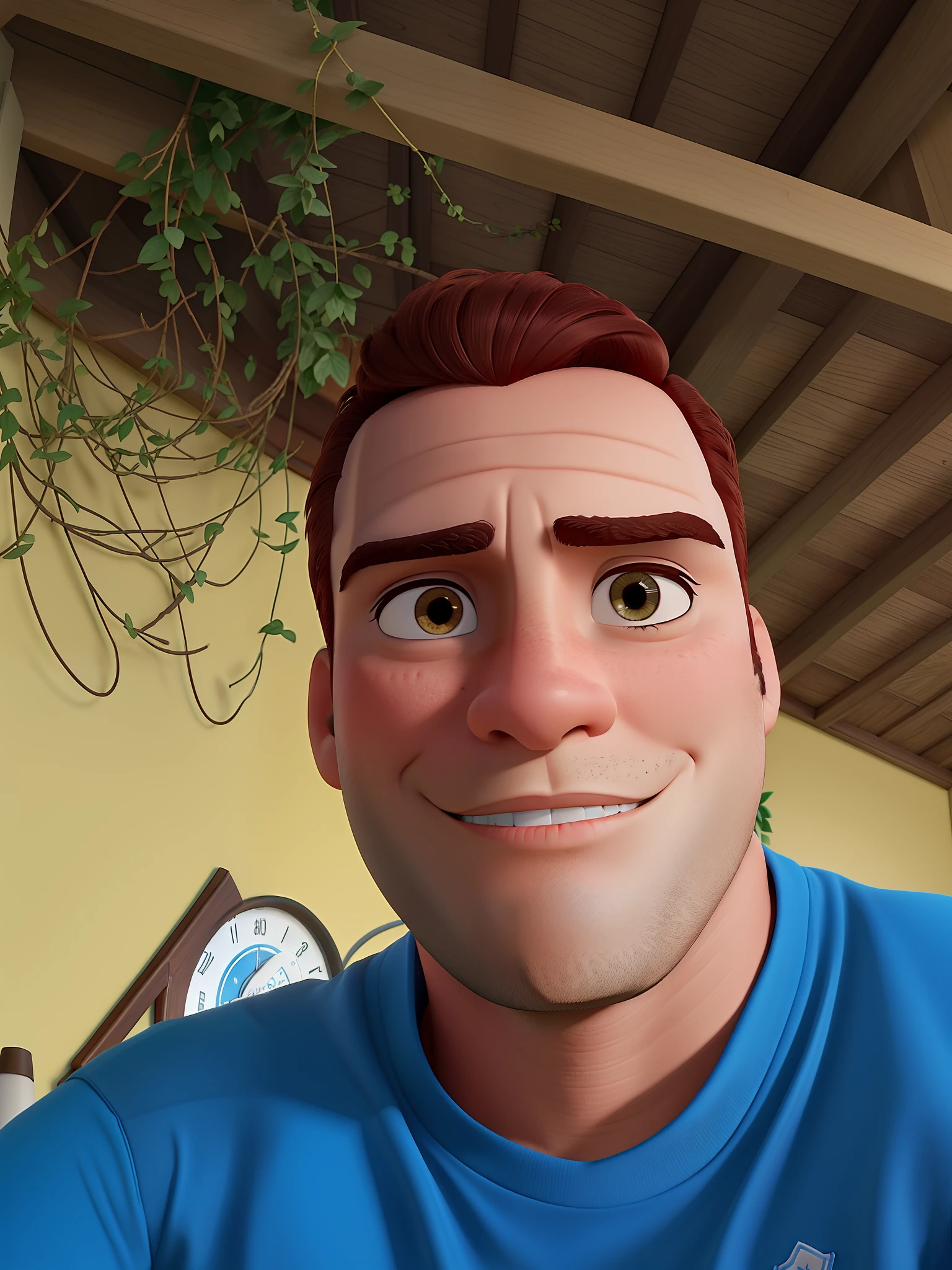 um homem moreno, fundo ar condicionado estilo disney pixar, alta qualidade, melhor qualidade