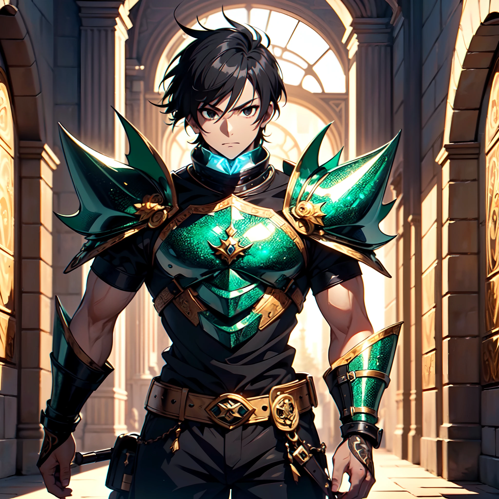 128K Ultra High Definition,
128K Ultra High Quality,
128K Ultra High Resolution,
Best Definition,
Best Quality,
Best Resolution,
Perfectly Detailed,
Perfectly Designed,
Extremely Detailed,
Extremely Designed,
Hyper Detailed,
Hyper Definition,
Hyper Quality,
Hyper Resolution,
Masterpiece,
(((Anime))),
Body Shot,
(((Boy))),
Handsome,
Muscular Body,
(((Black Short Hair))),
(((Black Eyes))),
(((Hyper Detailed & Perfectly Designed With Ultra High Quality Emerald Warlord Armor))),
(((Inside Of Medieval Royal Palace Background Scenery))),