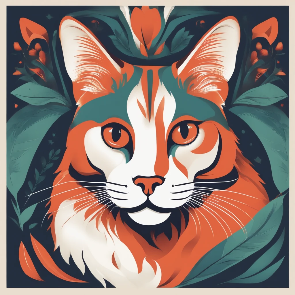 um vetor de logotipo de gato minimalista