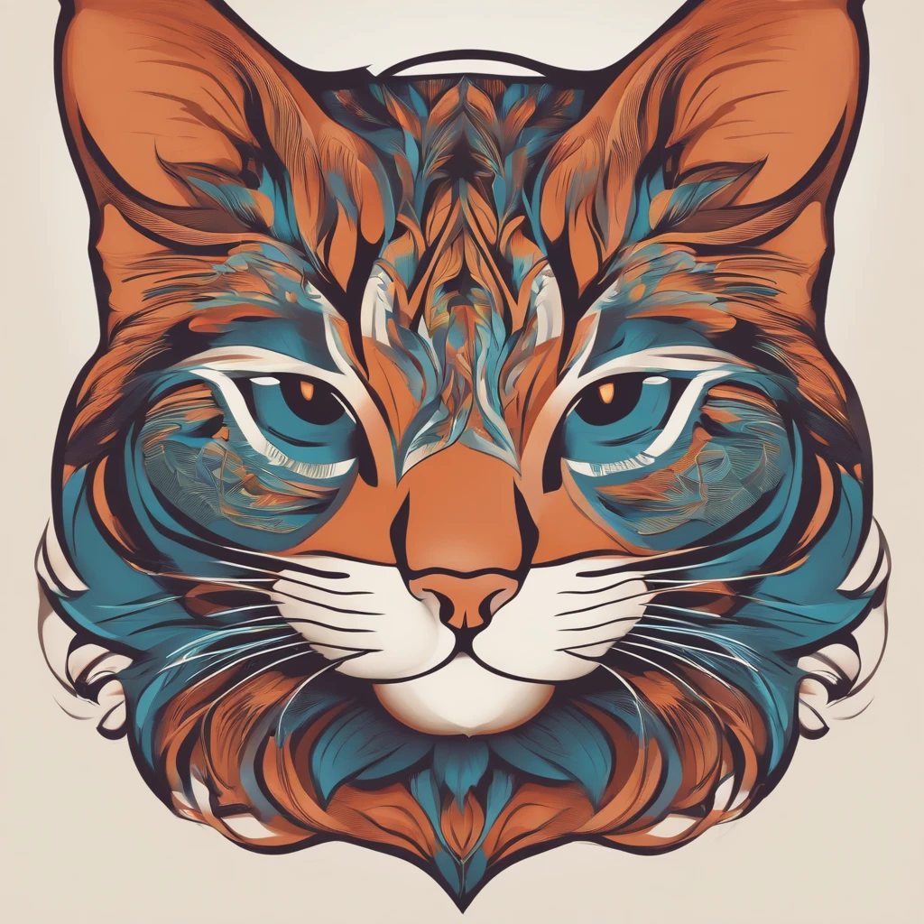 um vetor de logotipo de gato minimalista