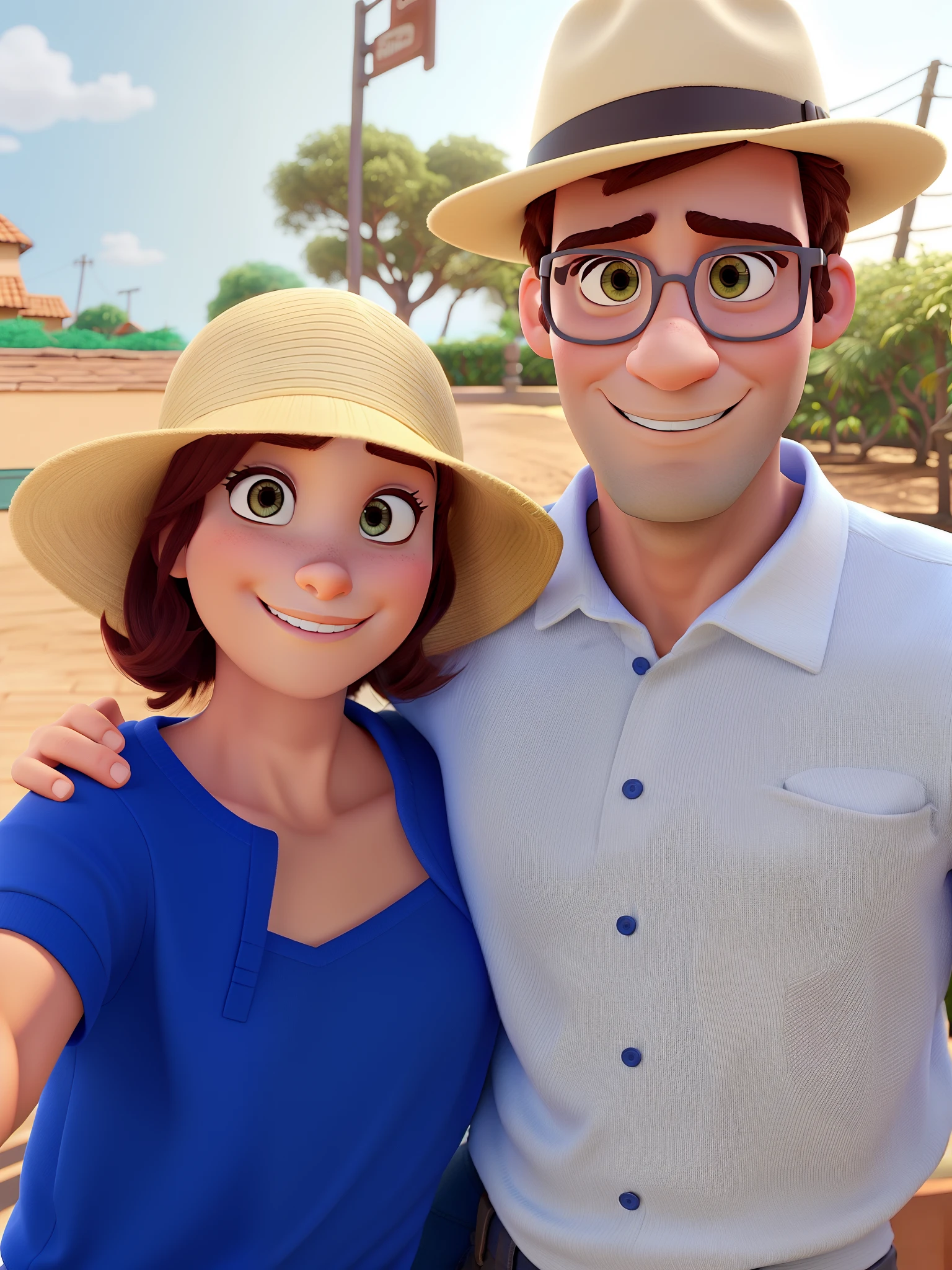 Homem e mulher estilo Pixar, alta qualidade, melhor qualidade