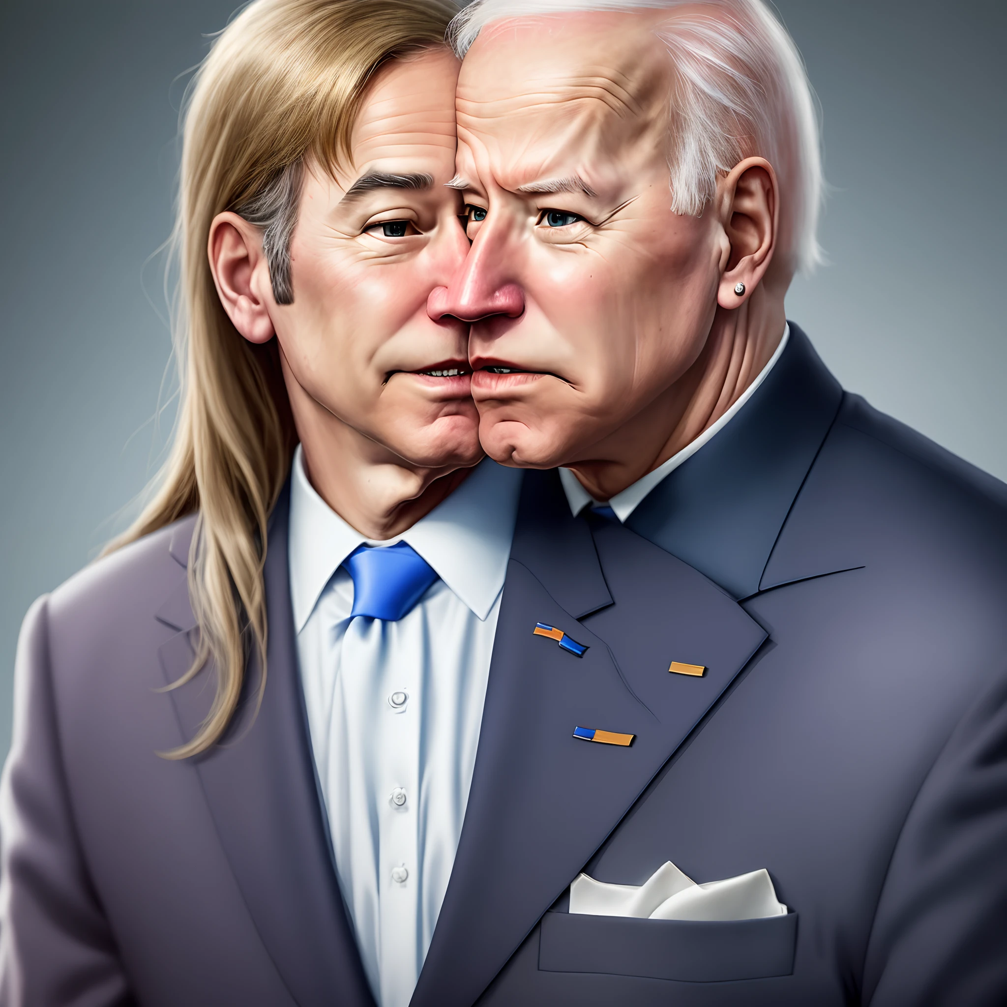 joe biden and Netanyahu kissing