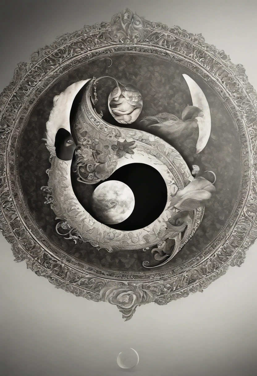 tatuagem masculina yin yang monge