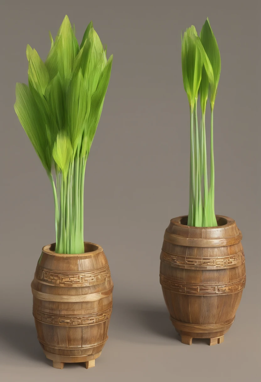 A brush,The barrel of the an ancient Chinese hosta,The nib part of the an ancient Chinese brush