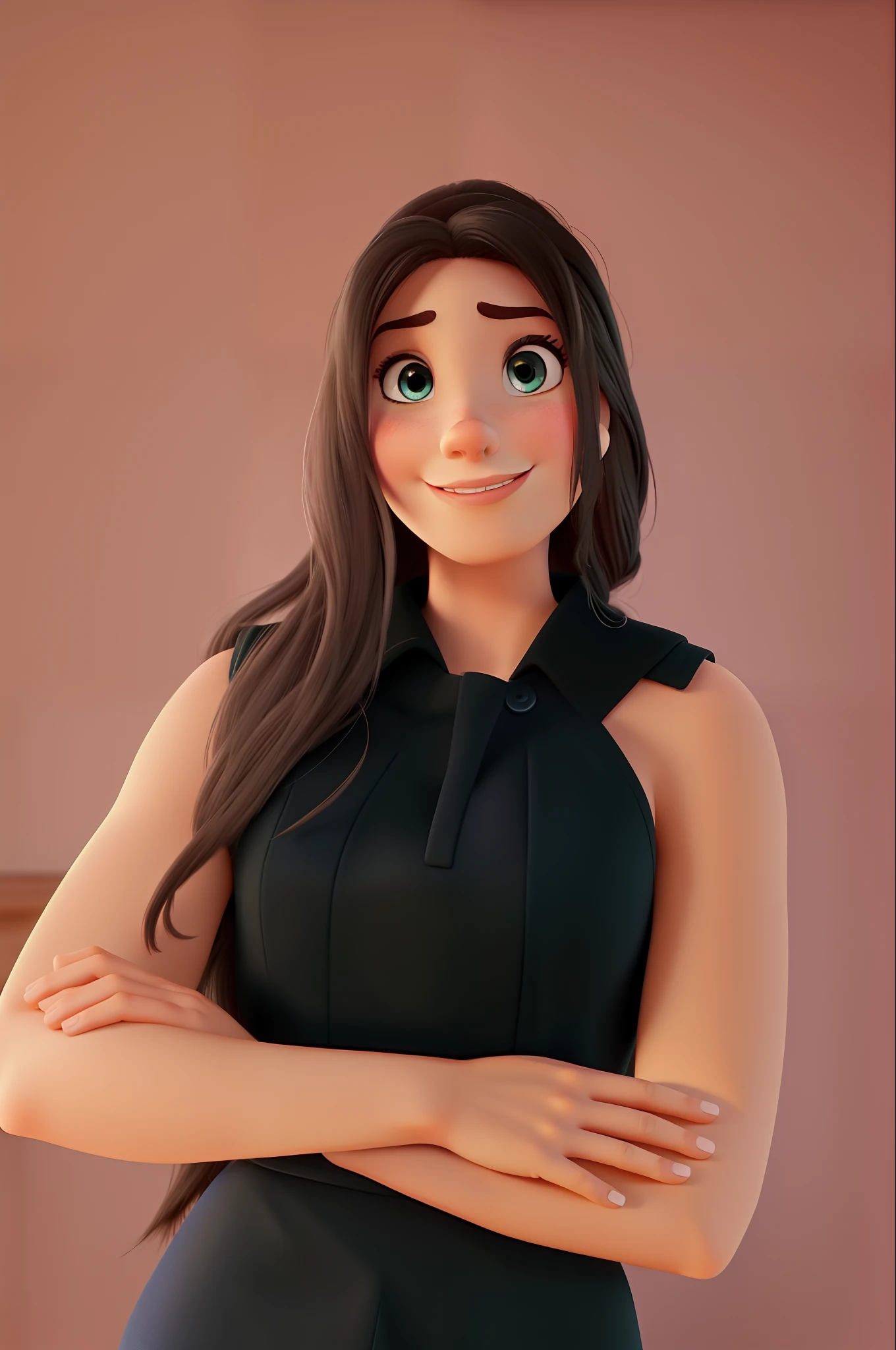 Mulher no estilo Disney pixar, alta qualidade