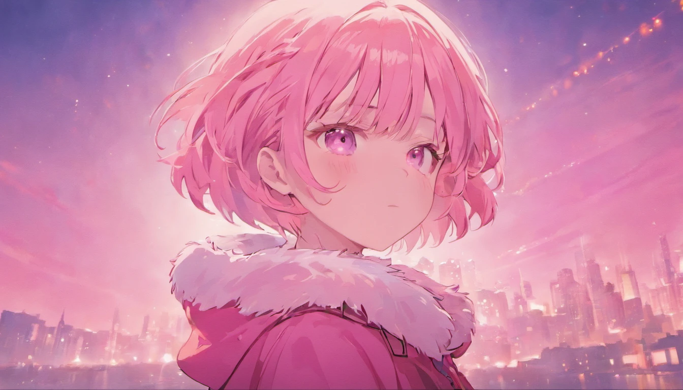 sulfur、Puffing smoke、odor、Pinch your nose、Pink haired girl