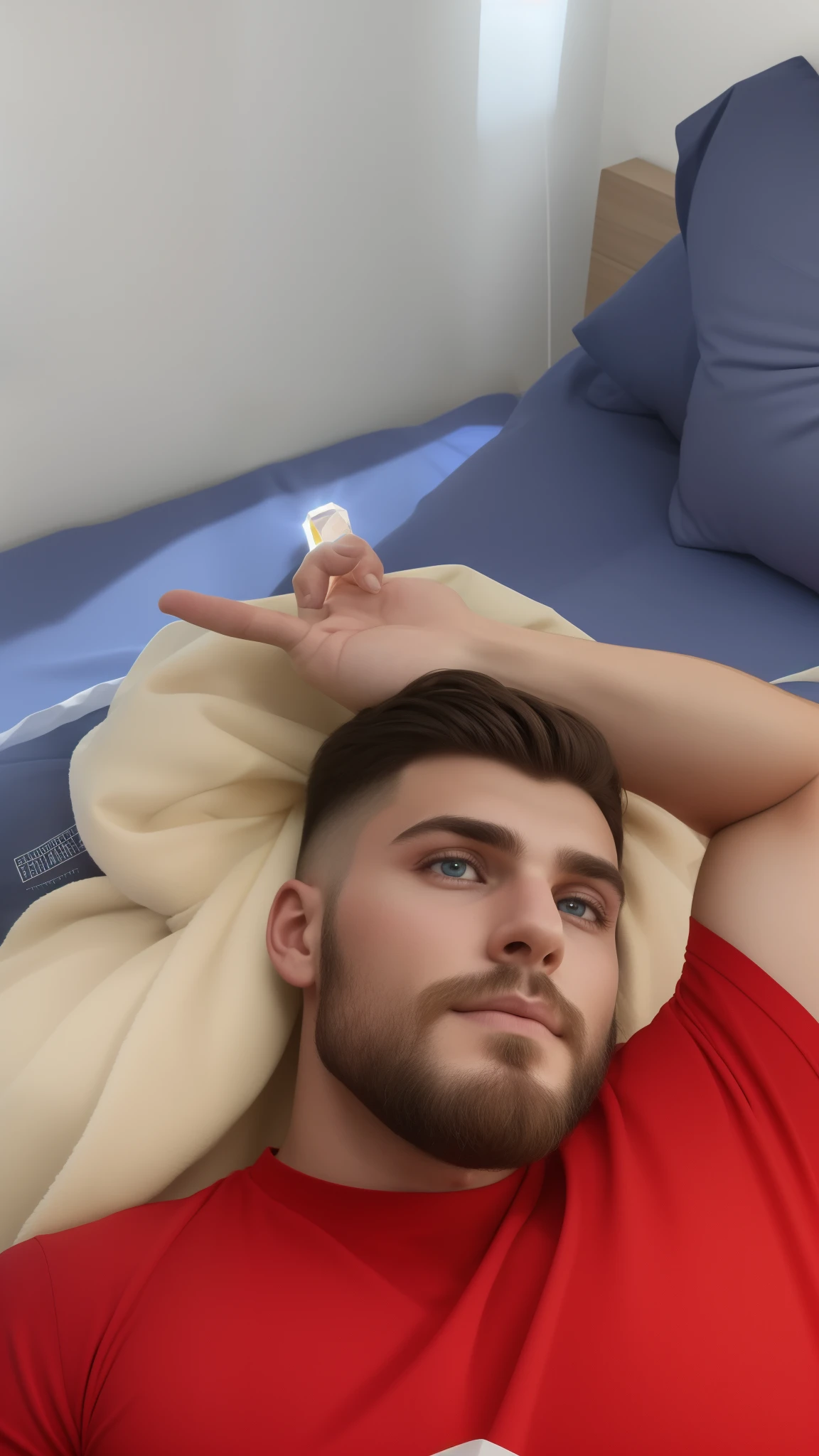 A 23-year-old man from Finland, masculino, barbudo, barba cheia, modelo, corpo inteiro, muito bonito, looking-into-camera, imagem detalhada, UHD, 8k, bem iluminado, grain of film, perfect lighting